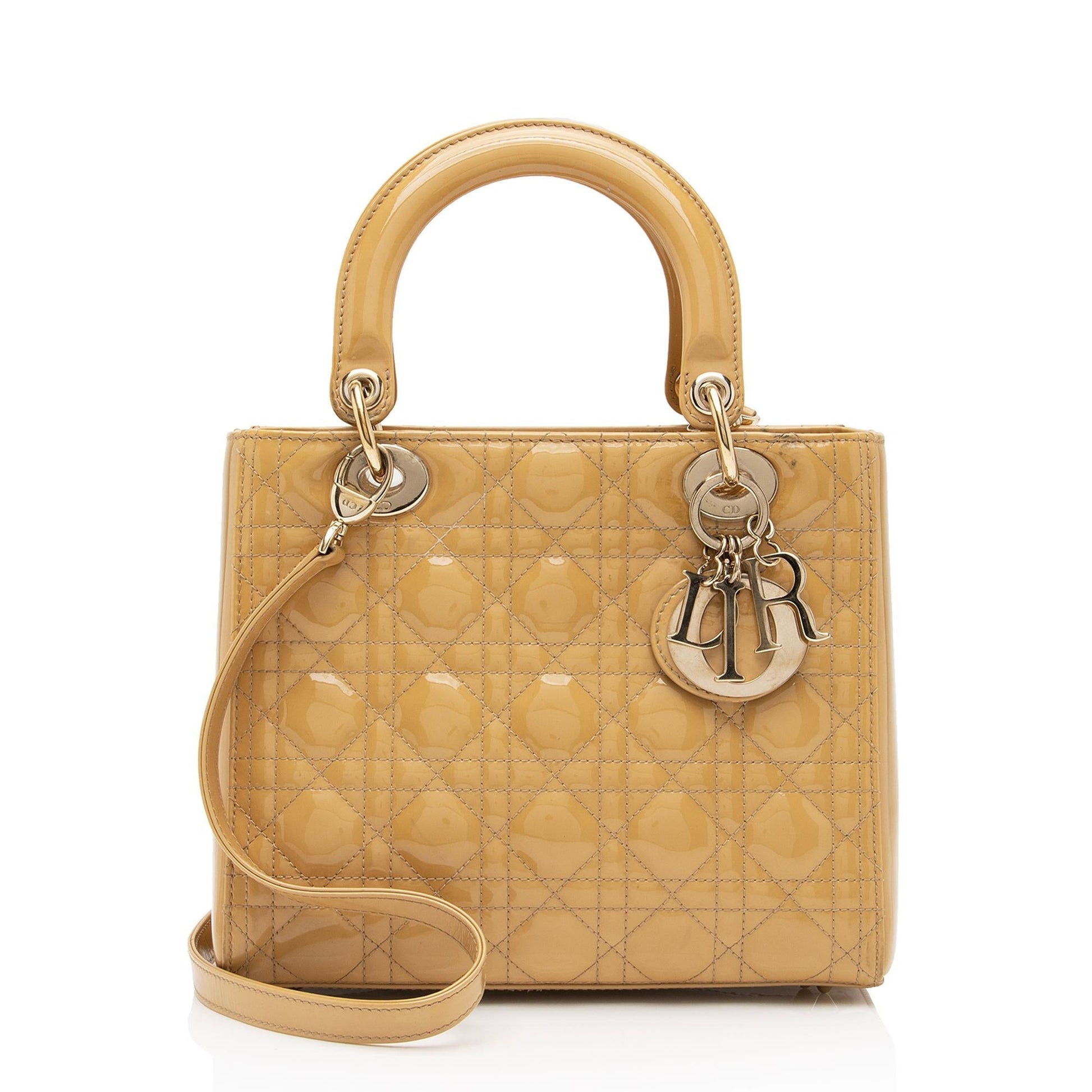 Dior Lady Tote Shf L6Ix36 Leather Patent Medium Tote Bag