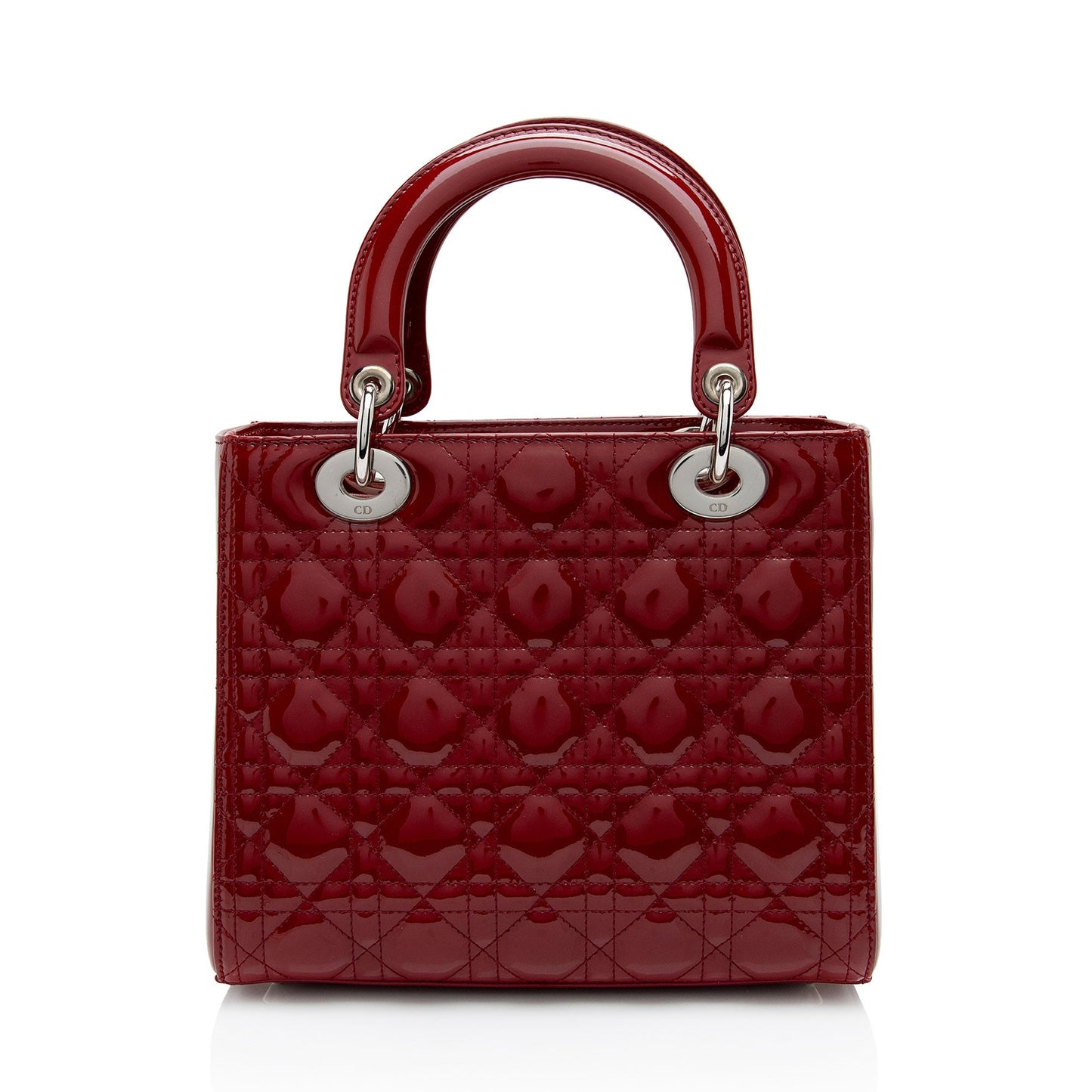 Dior Lady Tote Shf Otnfyb Leather Patent Medium Tote Bag