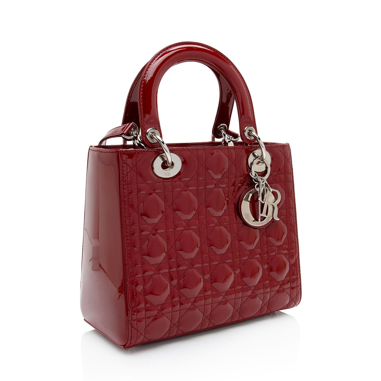Dior Lady Tote Shf Otnfyb Leather Patent Medium Tote Bag