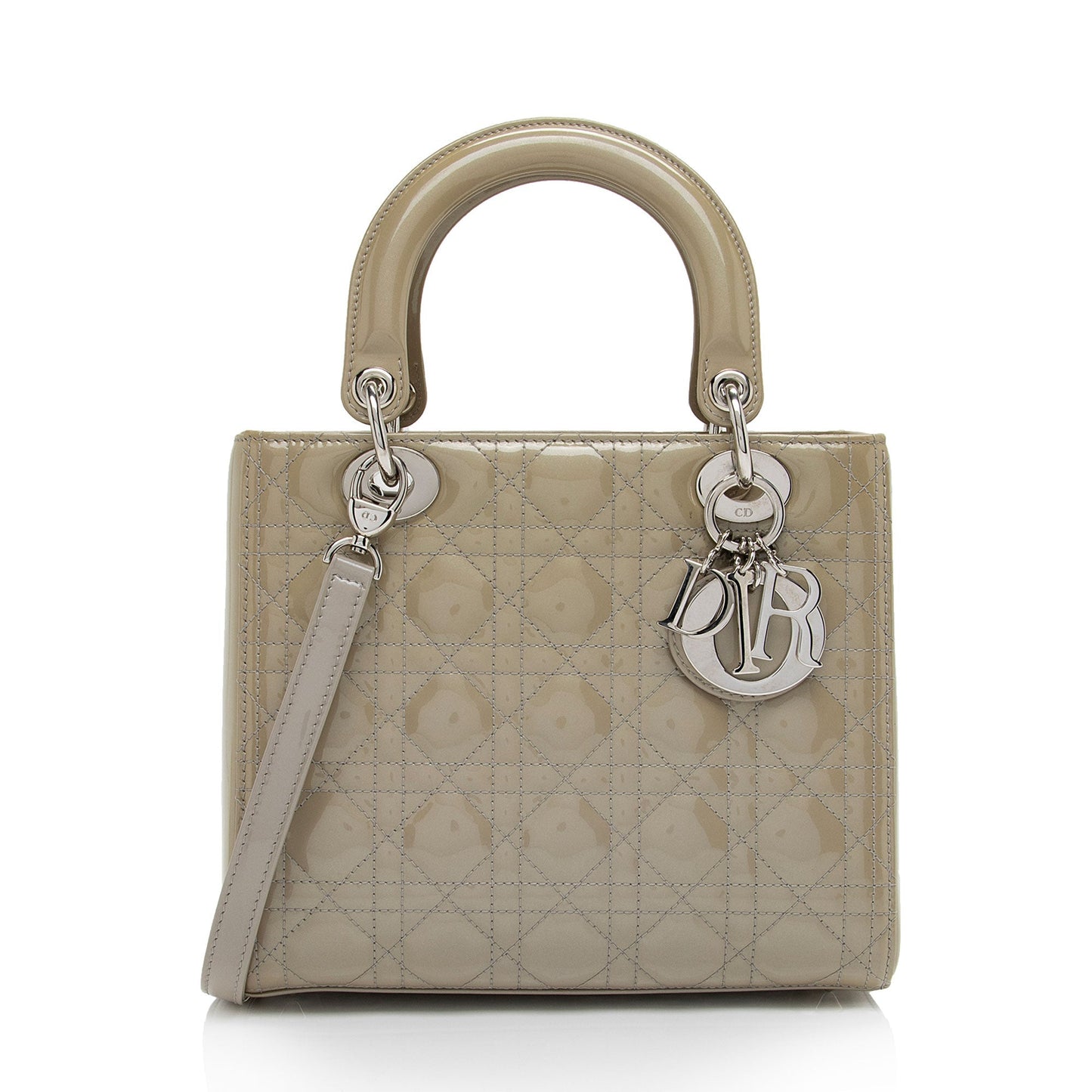 Dior Lady Tote Shf Dlpwlg Leather Patent Medium Tote Bag