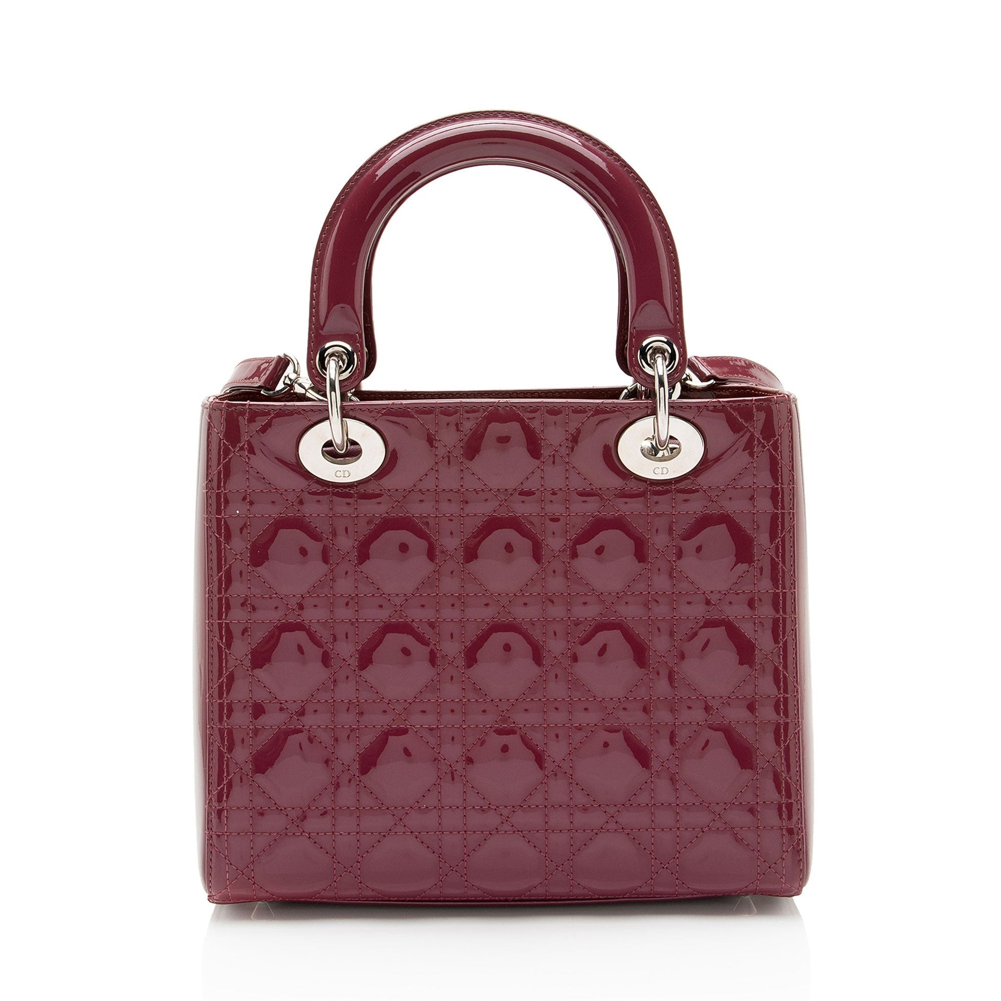 Dior Lady Tote Shf Tr4Vgf Leather Patent Medium Tote Bag