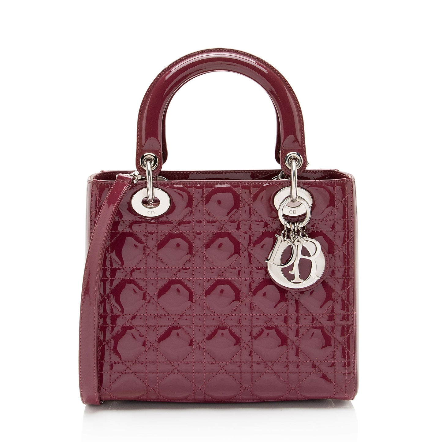 Dior Lady Tote Shf Tr4Vgf Leather Patent Medium Tote Bag