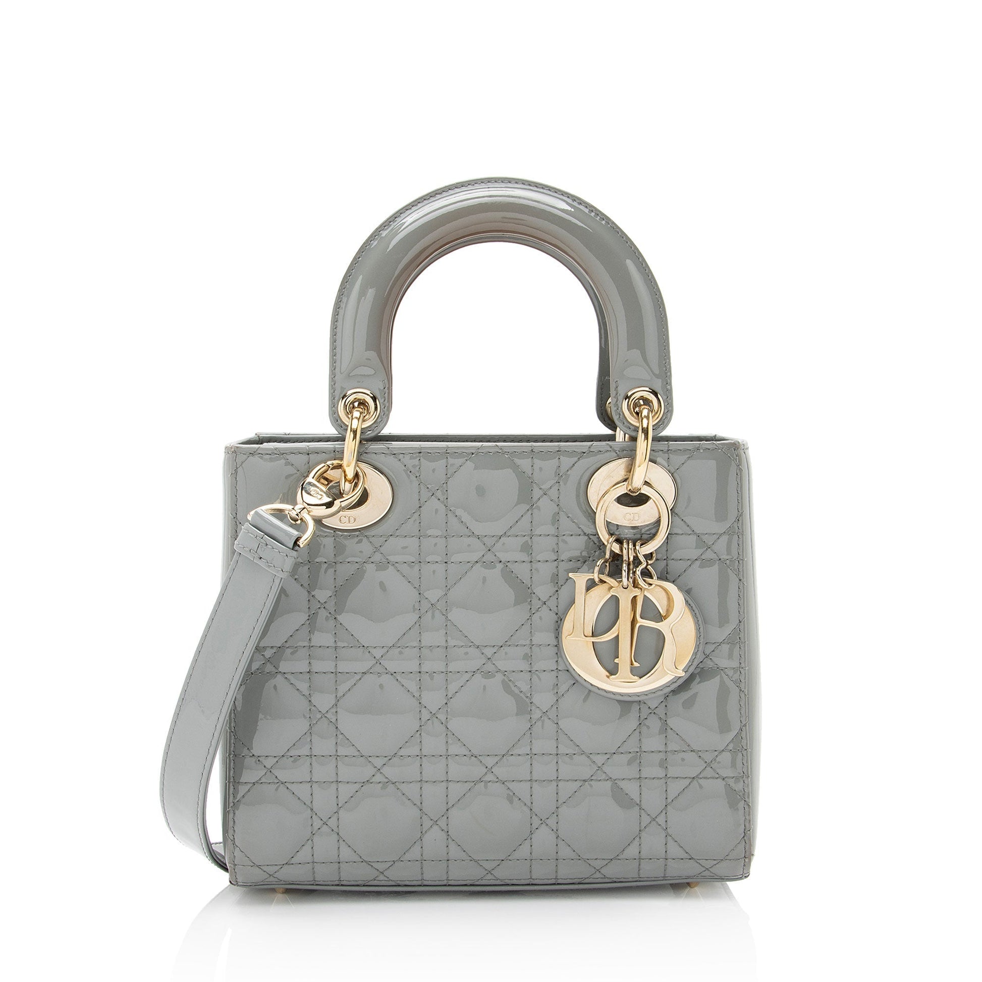 Dior Lady Tote Shf Frtmgi Leather Patent Small Tote Bag