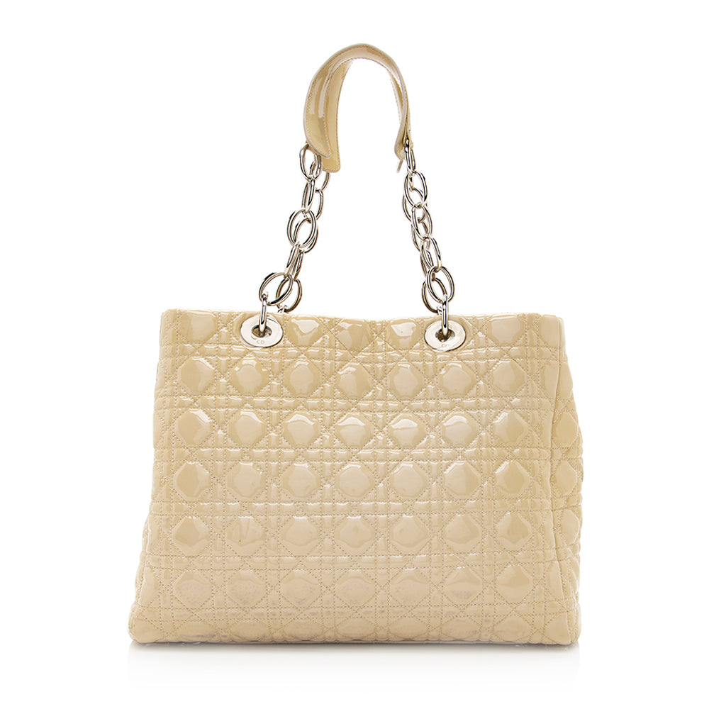 Dior Soft Shopping Tote Final Sale Shf Leather Patent Large Tote Bag