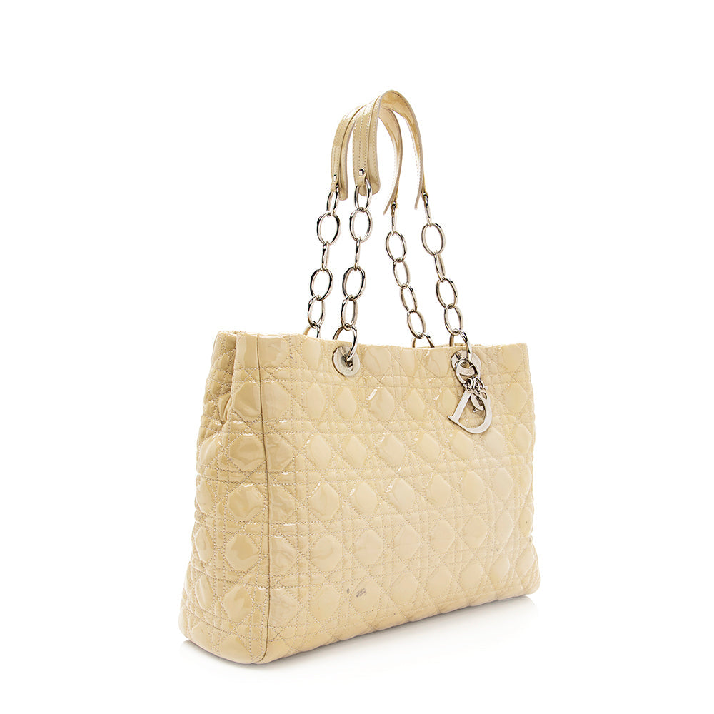 Dior Soft Shopping Tote Final Sale Shf Leather Patent Large Tote Bag