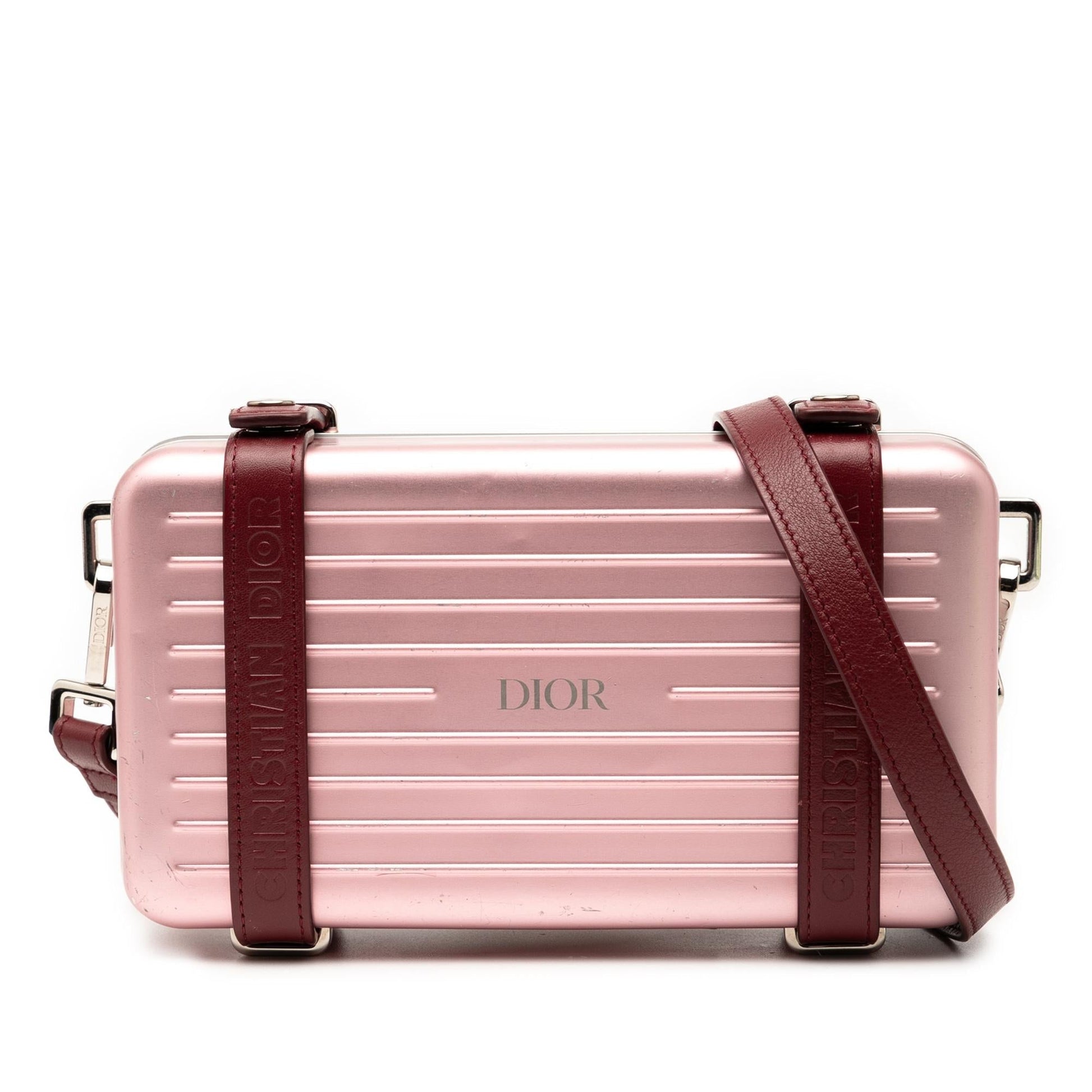Dior Rimowa Aluminum Personal Clutch On Strap Clutch Bag