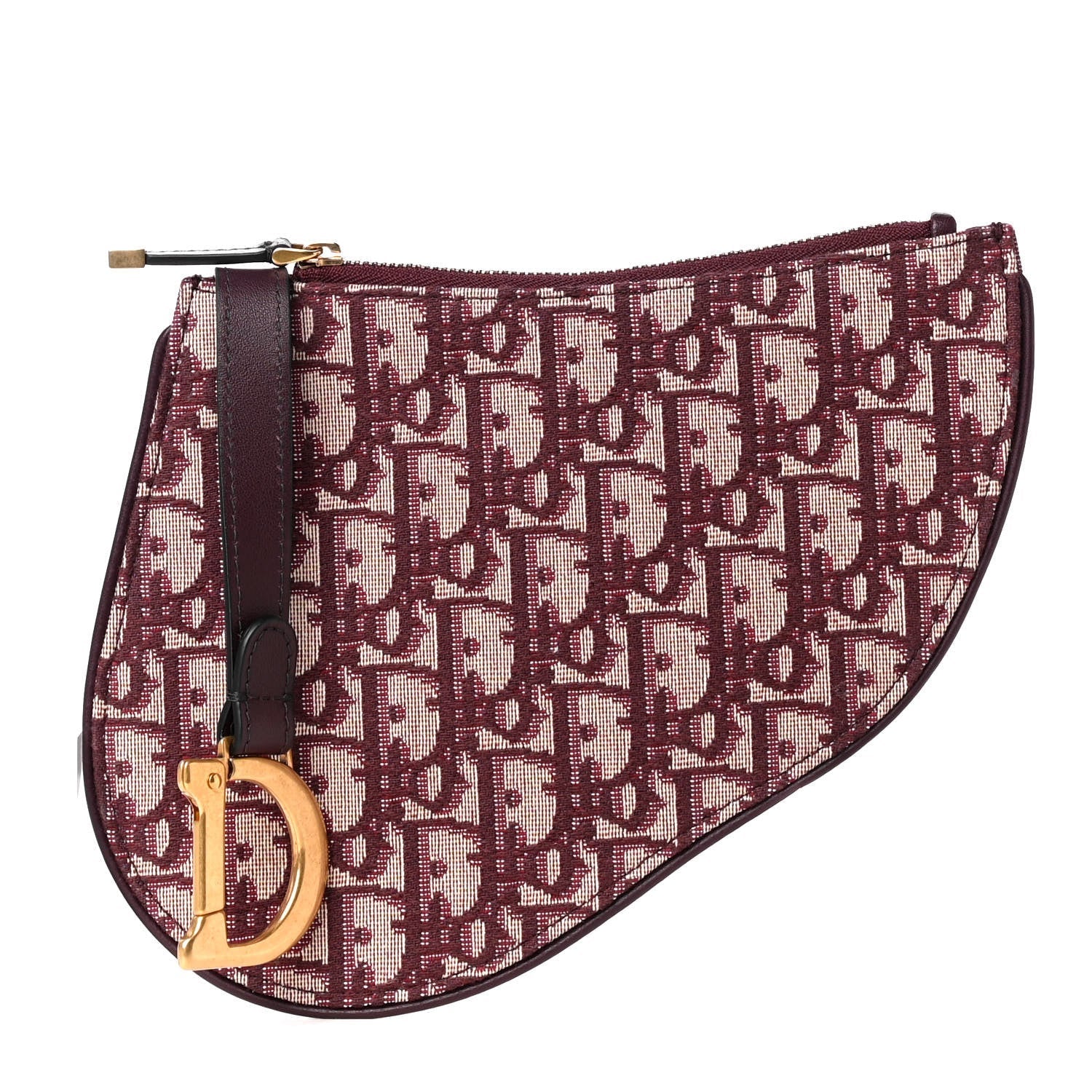 Dior Oblique Saddle Pouch Clutch Bordeaux Handbag Clutch Bag
