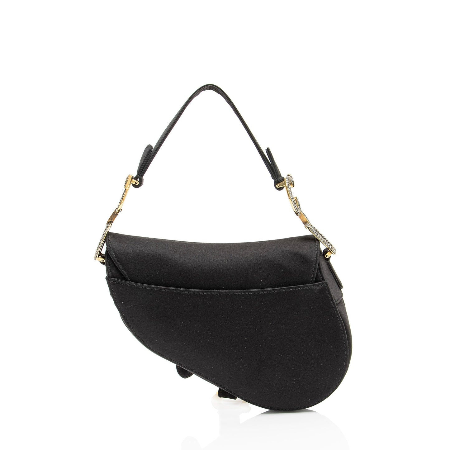 Dior Crystal Saddle Bag Satin Mini Shoulder Bag