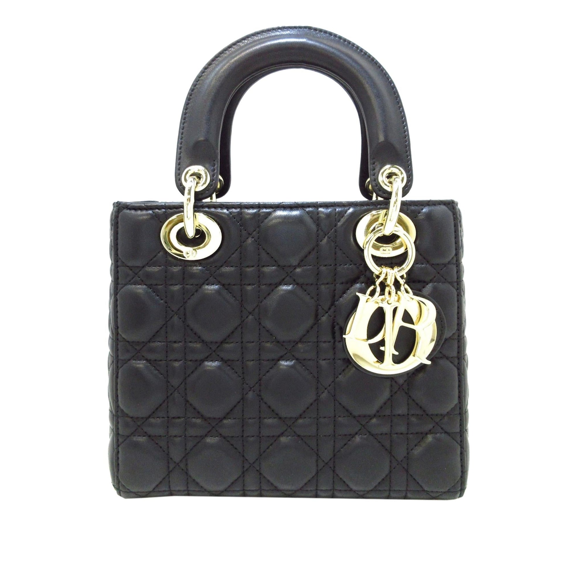 Dior Cannage Lady Shg Pi3Chu Satchel Bag Lambskin Small