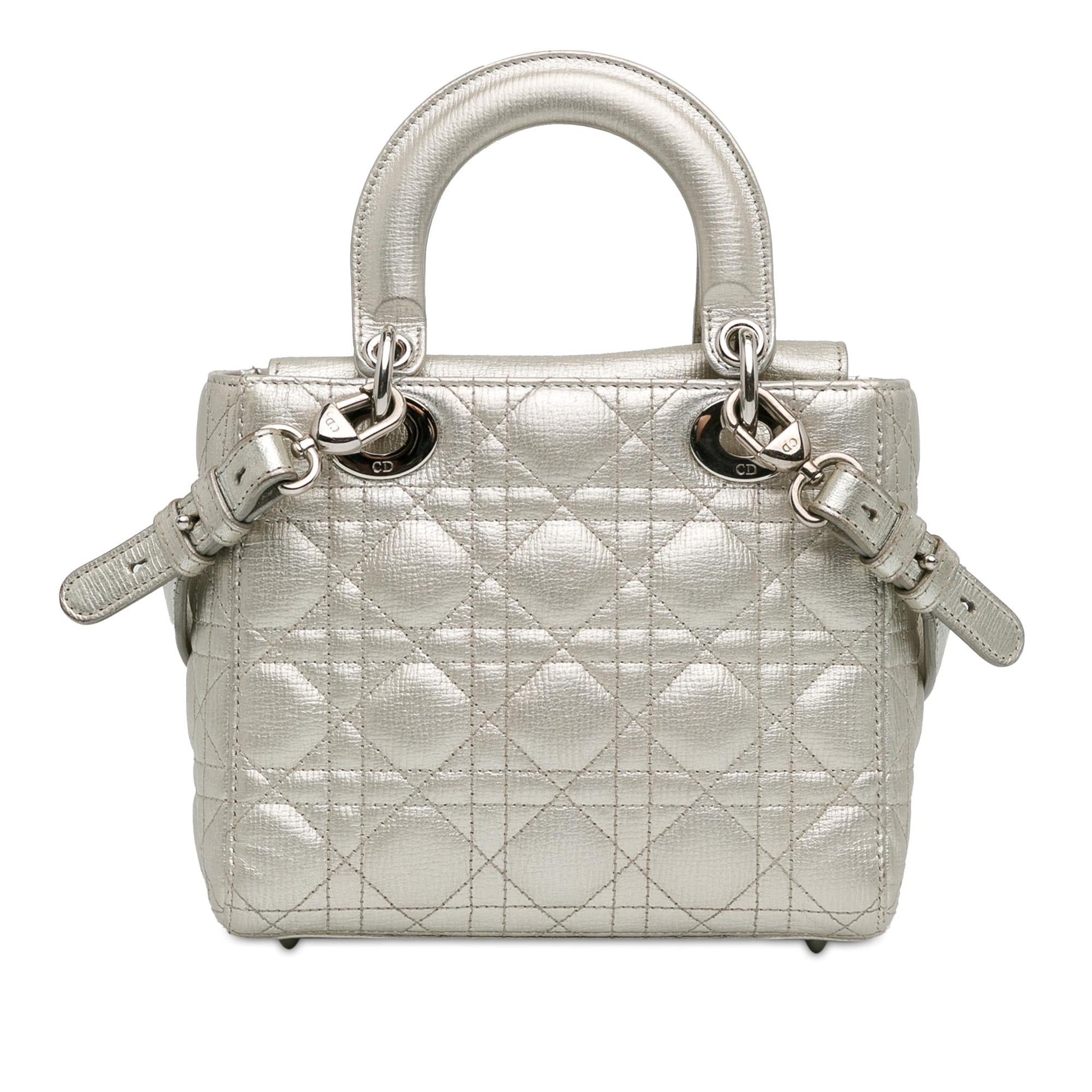 Dior Cannage My Abc Lady Lucky Badges Satchel Bag Small