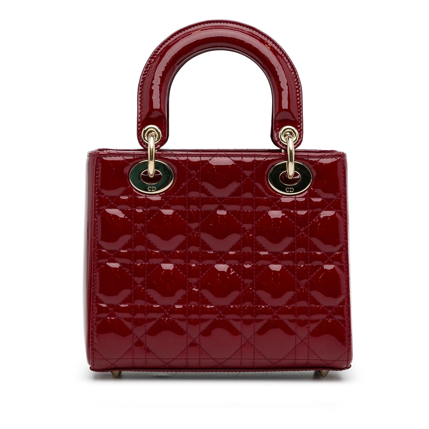 Dior Cannage Lady Shg Satchel Bag Patent Small