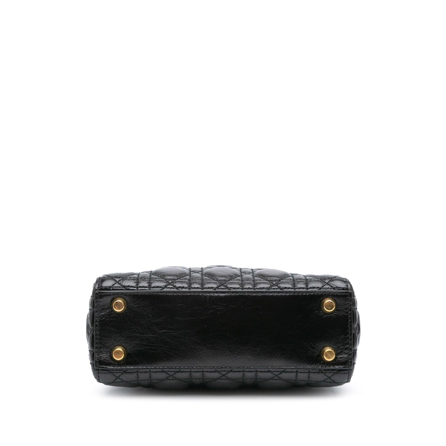 Dior Crinkled Cannage My Abc Lady Satchel Bag Patent Small