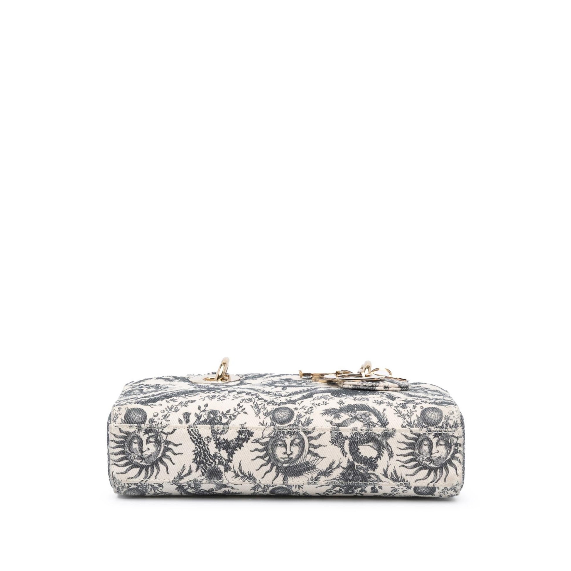 Dior Toile De Jouy Soleil Lady Joy Satchel Bag Denim Small Lady D Joy