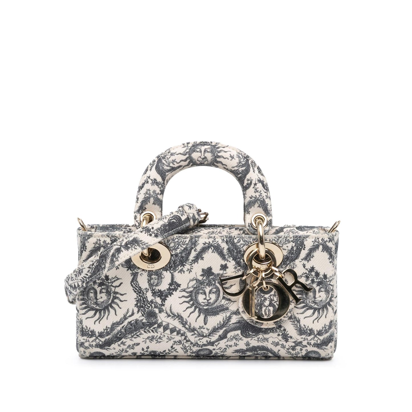 Dior Toile De Jouy Soleil Lady Joy Satchel Bag Denim Small Lady D Joy