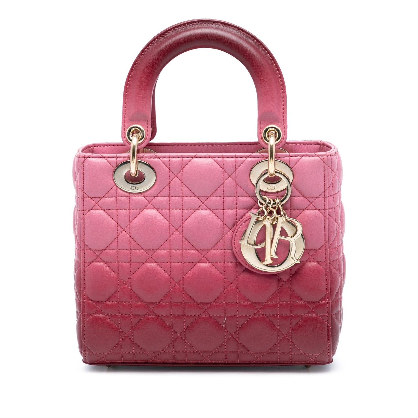 Dior Gradient Cannage Lady Satchel Bag Lambskin Small