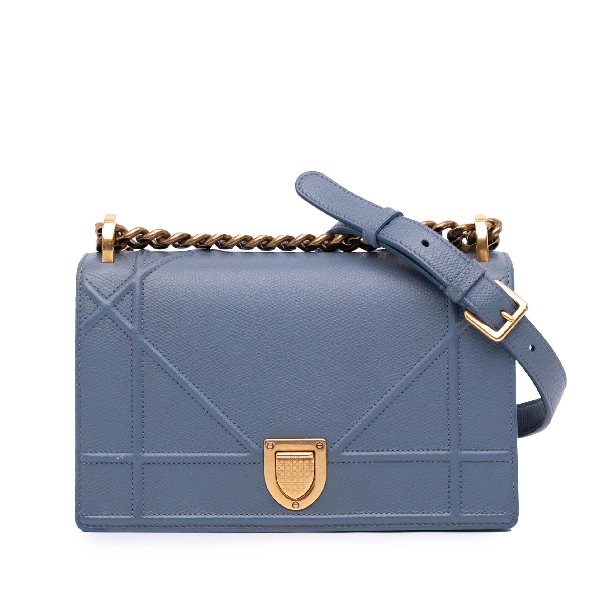 Dior Grained Calfskin ama Crossbody Bag Small Flap
