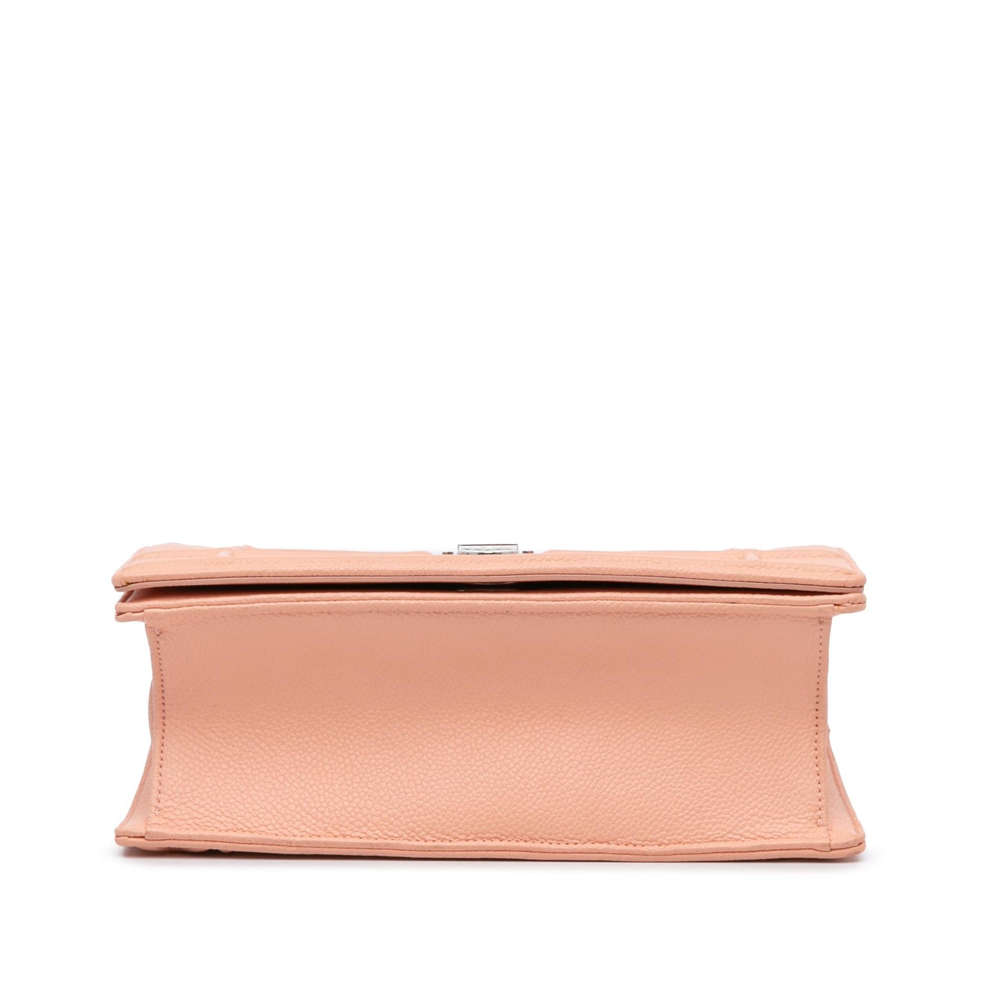 Dior Grained ama Crossbody Bag Leather Small Flap