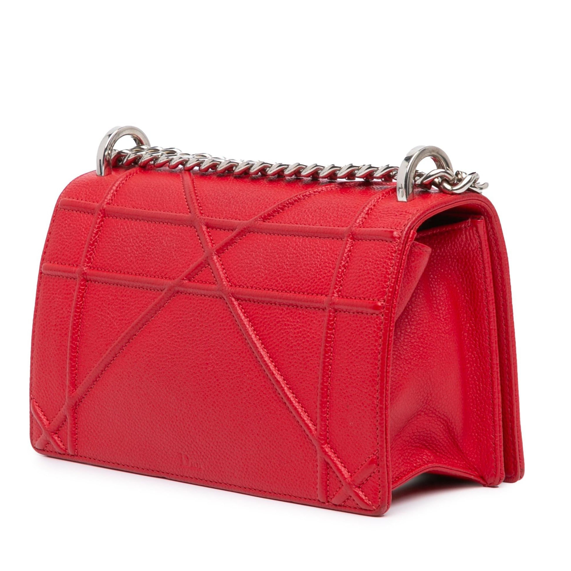 Dior Grained ama Crossbody Bag Leather Small Flap Leather Diorama Flap
