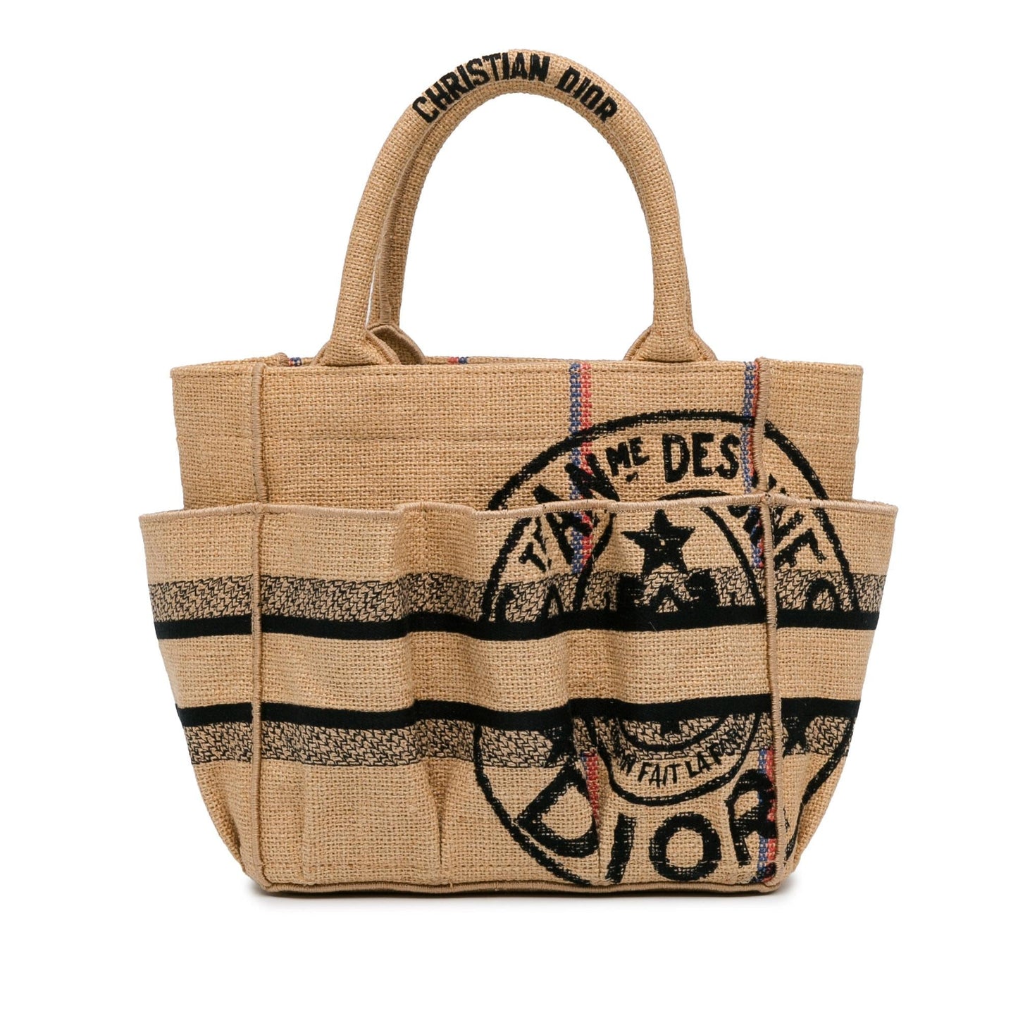 Dior Jute Catherine Tote Shg Vklbyu Small Tote Bag