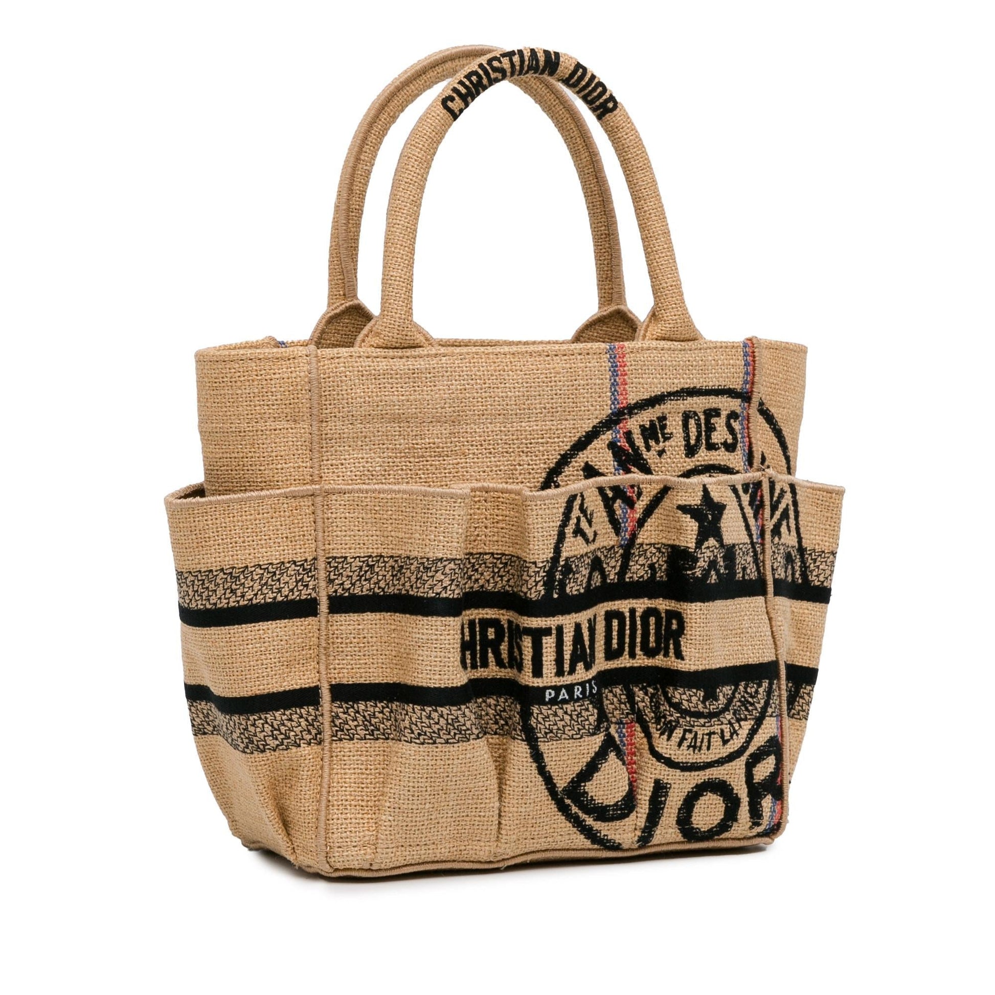 Dior Jute Catherine Tote Shg Vklbyu Small Tote Bag
