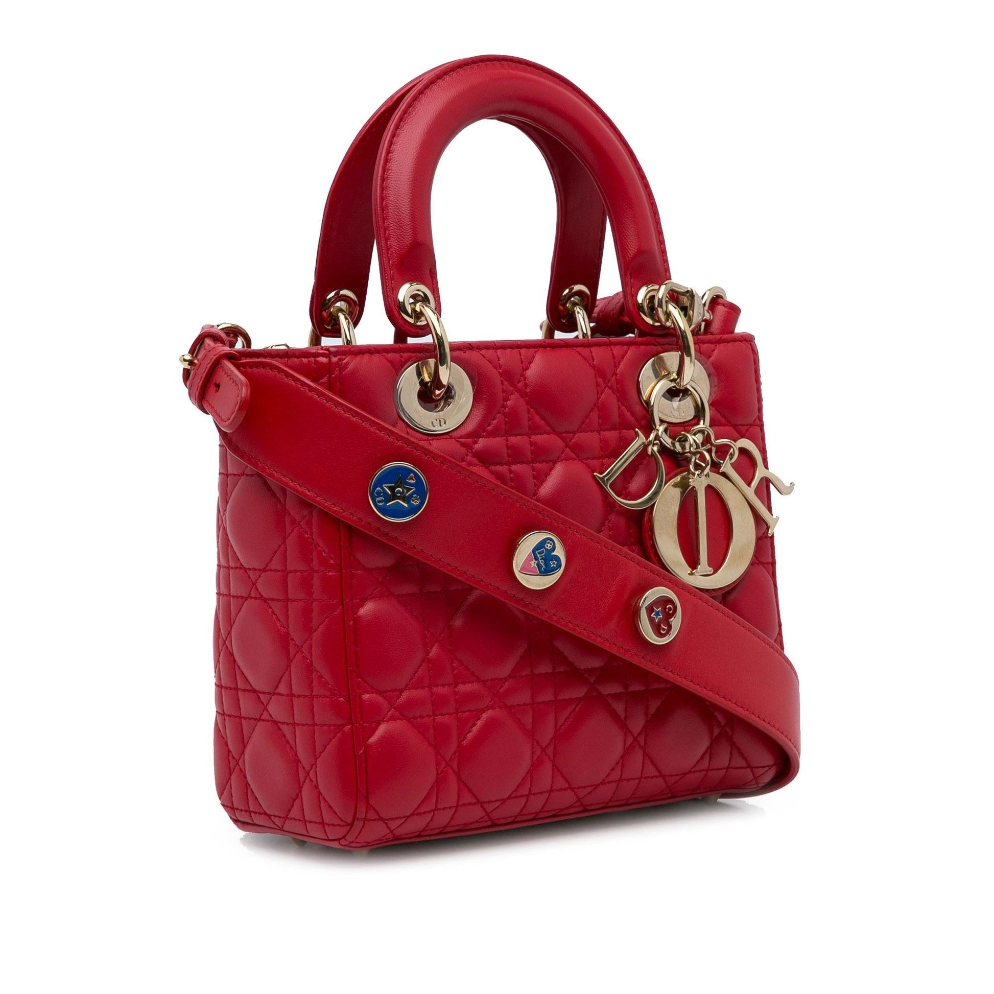 Dior Cannage Lady Shg Zsszpd Satchel Bag Lambskin Small