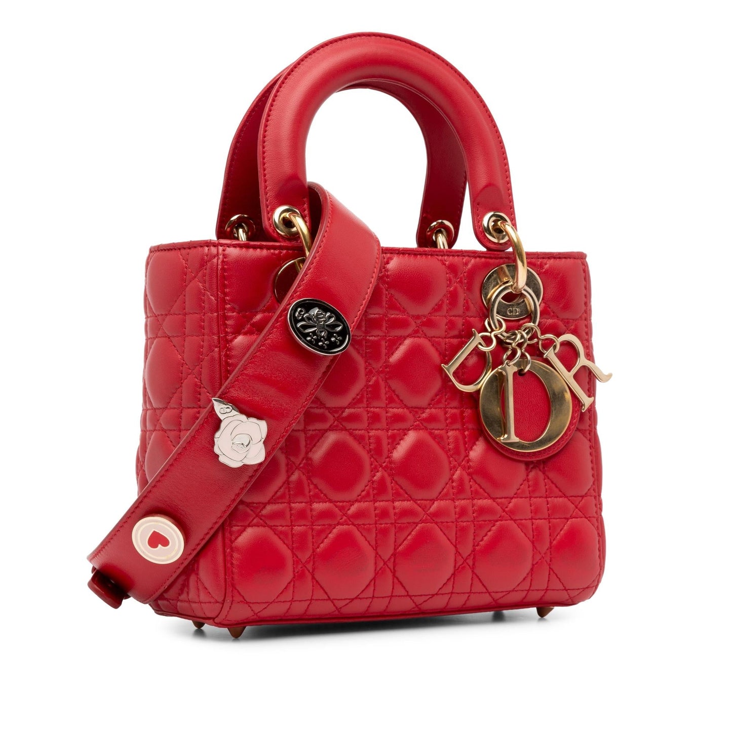 Dior Cannage Lucky Badges My Lady Shg Dvbuov Satchel Lambskin Small Satchel Bag