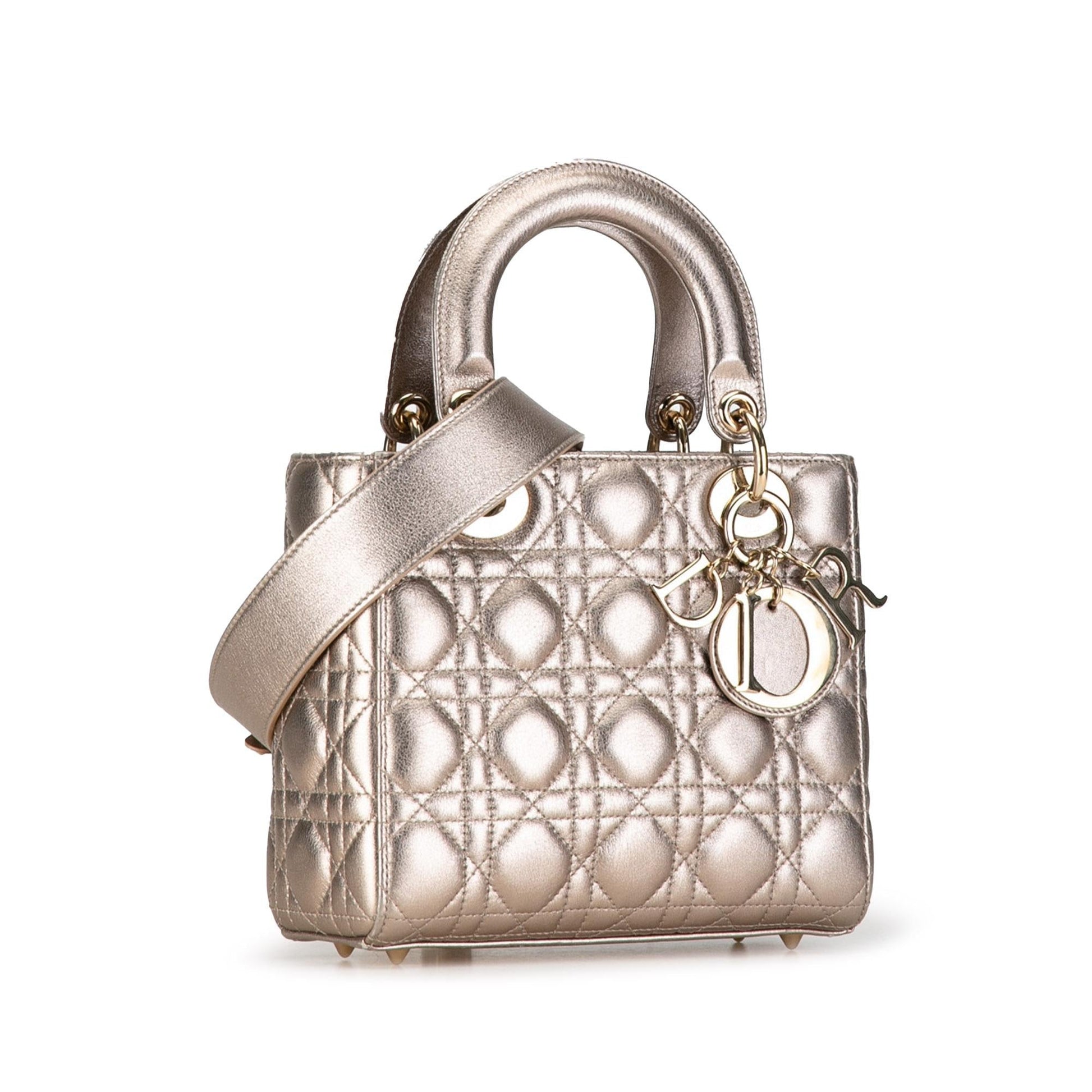 Dior Cannage My Abc Lady Shg Svionf Satchel Bag Lambskin Small