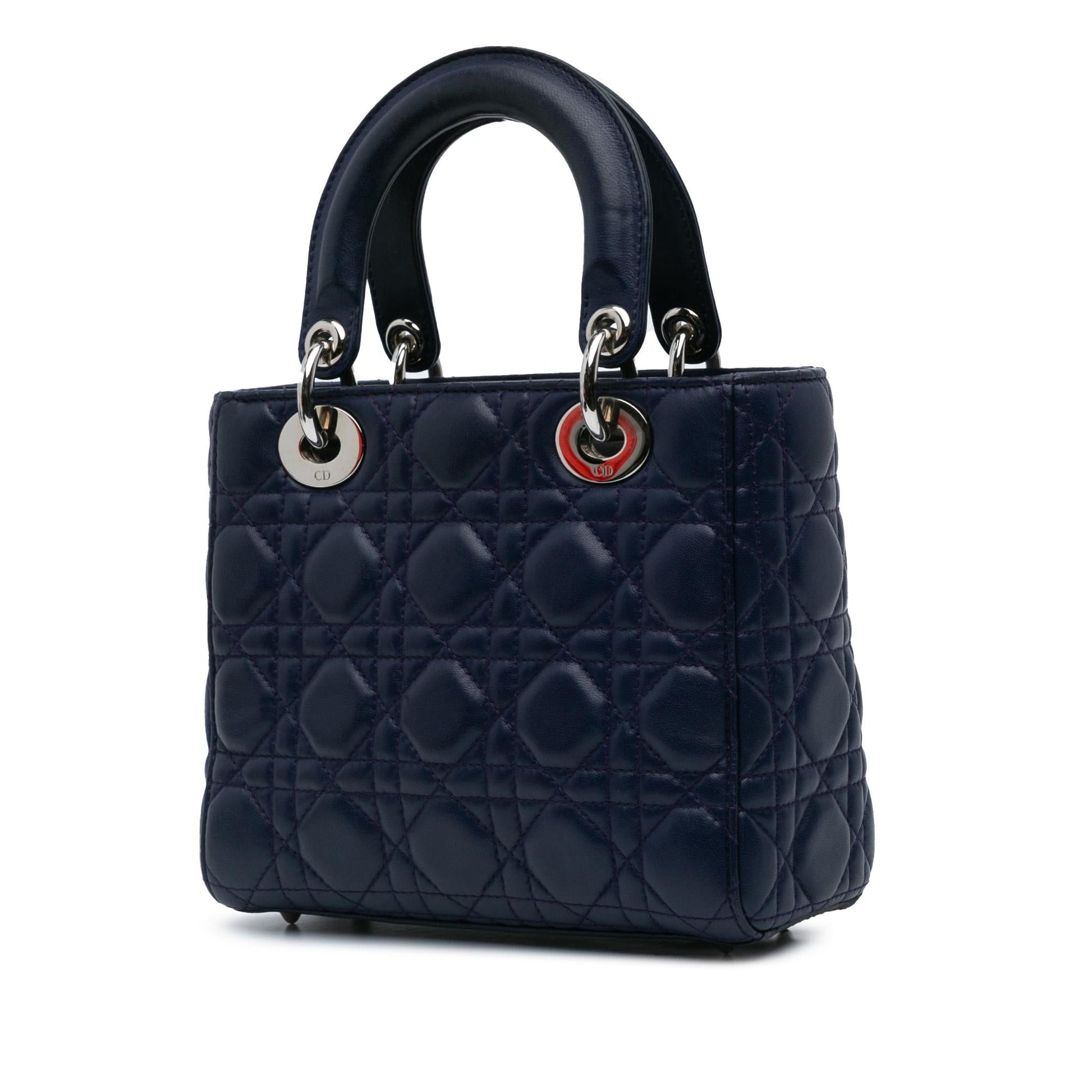 Dior Cannage My Abc Lady Satchel Bag Lambskin Small