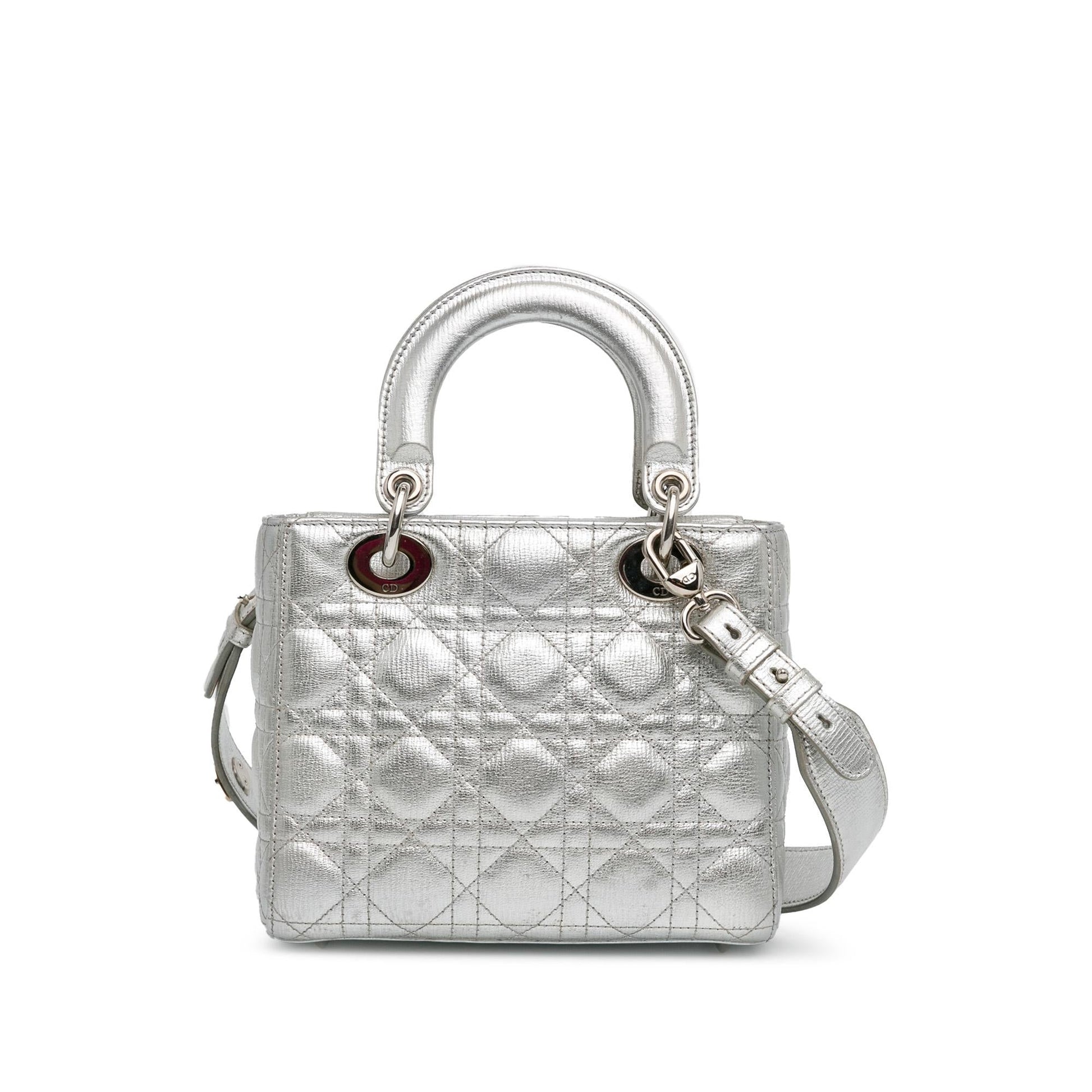 Dior Cannage My Lady Lucky Badges Shg Umpftg Satchel Lambskin Small Satchel Bag