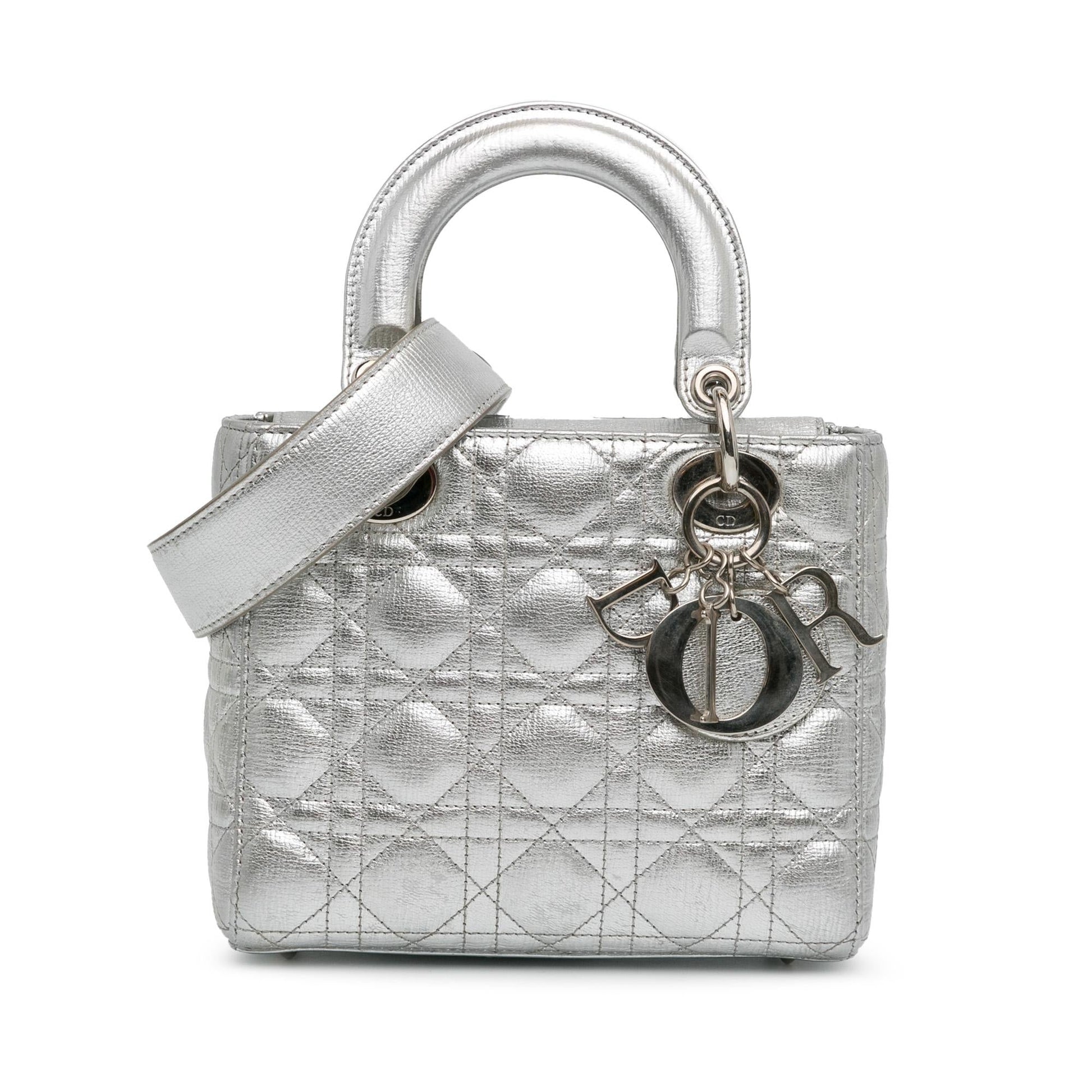 Dior Cannage My Lady Lucky Badges Shg Umpftg Satchel Lambskin Small Satchel Bag