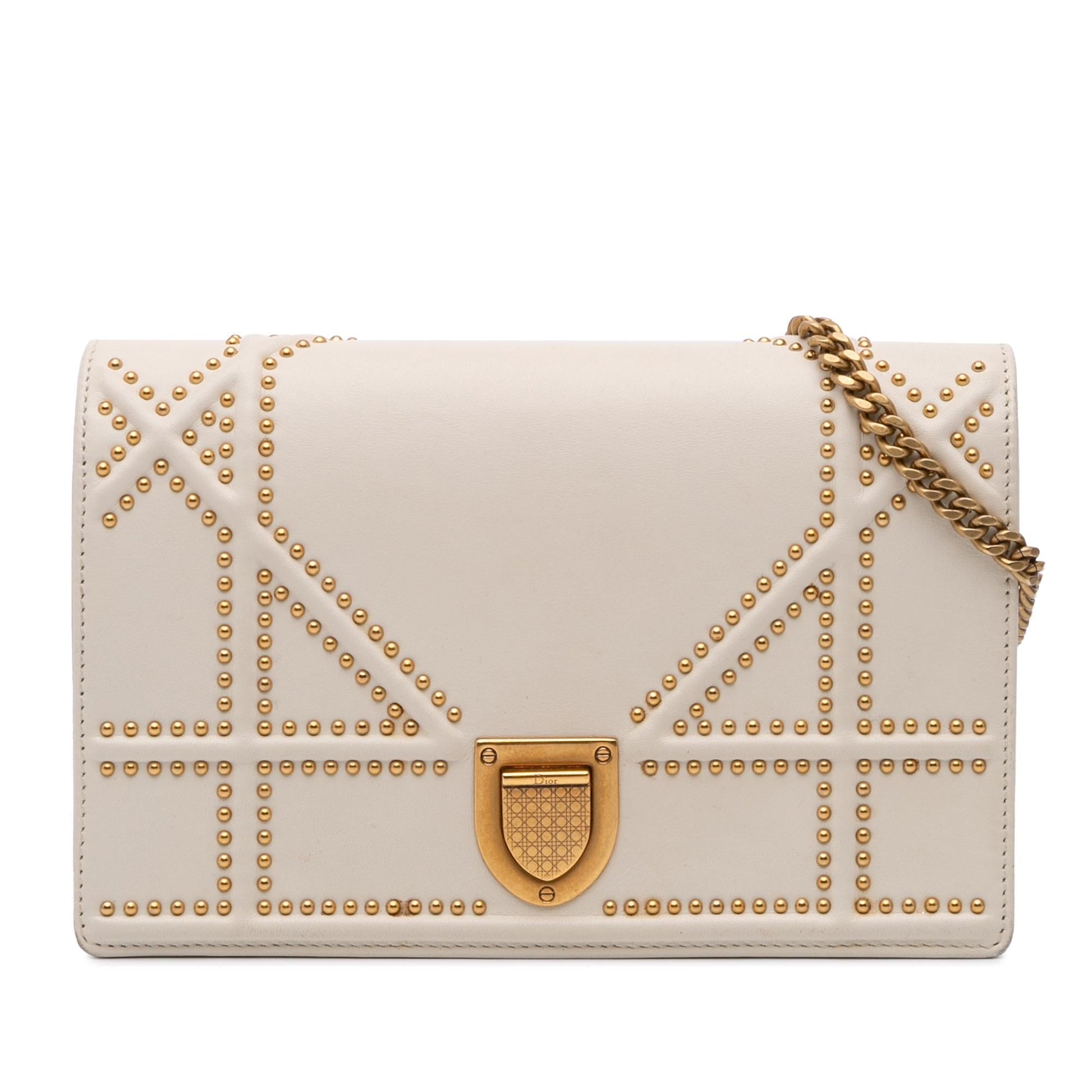 Dior Studded ama Crossbody Lambskin Small Crossbody Bag