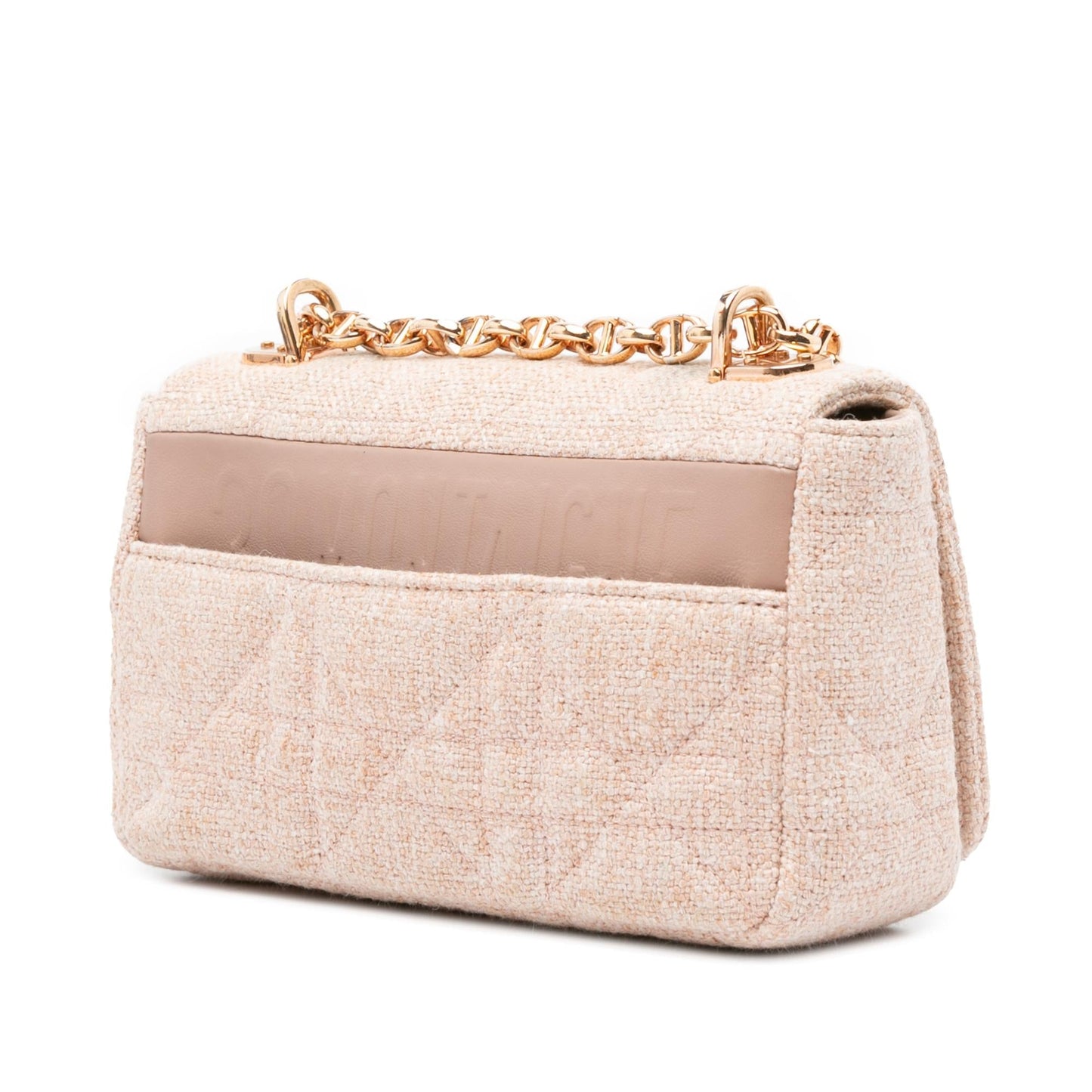 Dior Linen Macrocannage Caro Bag Small Crossbody Bag
