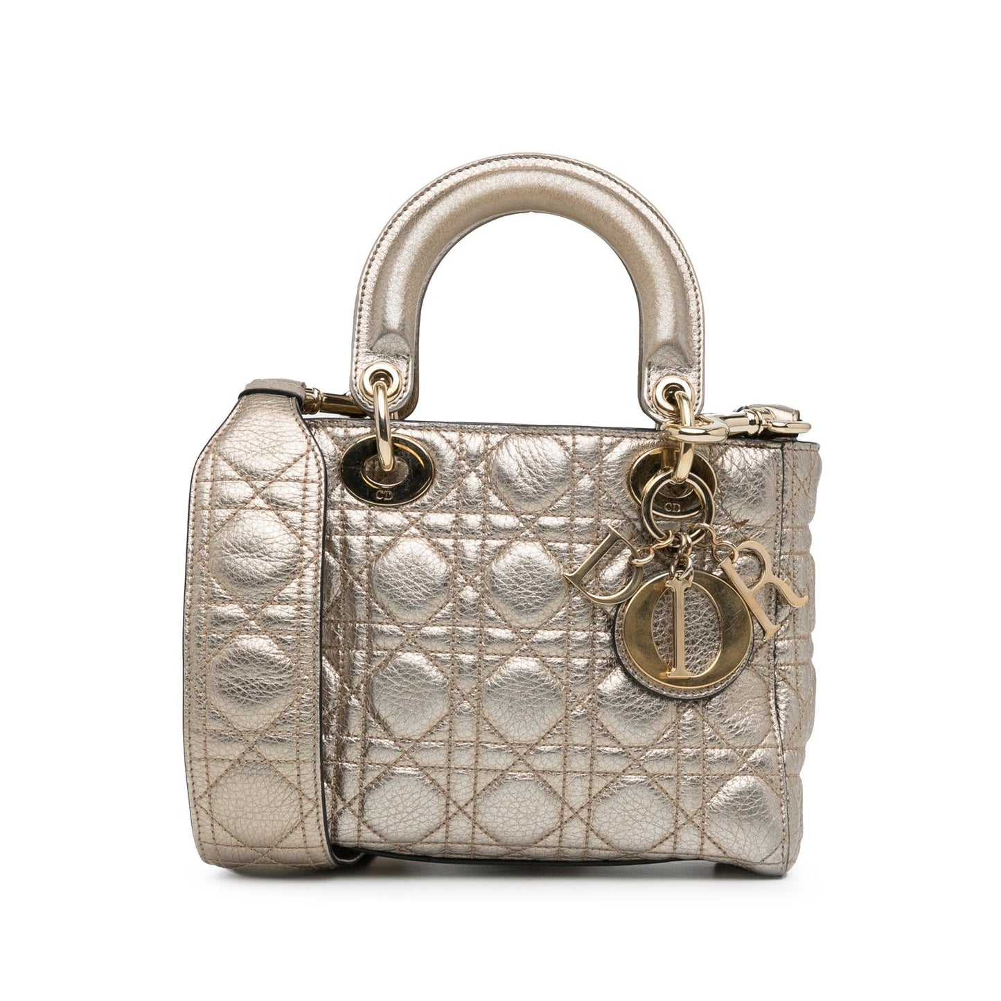 Dior Metallic Calfskin Cannage Supple Lady Shg 8Poerj Satchel Small Satchel Bag