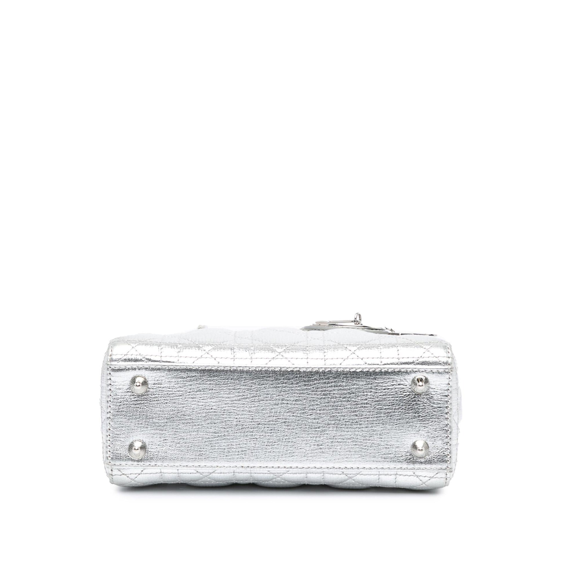 Dior Metallic Grained Calfskin Cannage My Abc Lady Satchel Small Satchel Bag Dior Shg Q7Lbcq