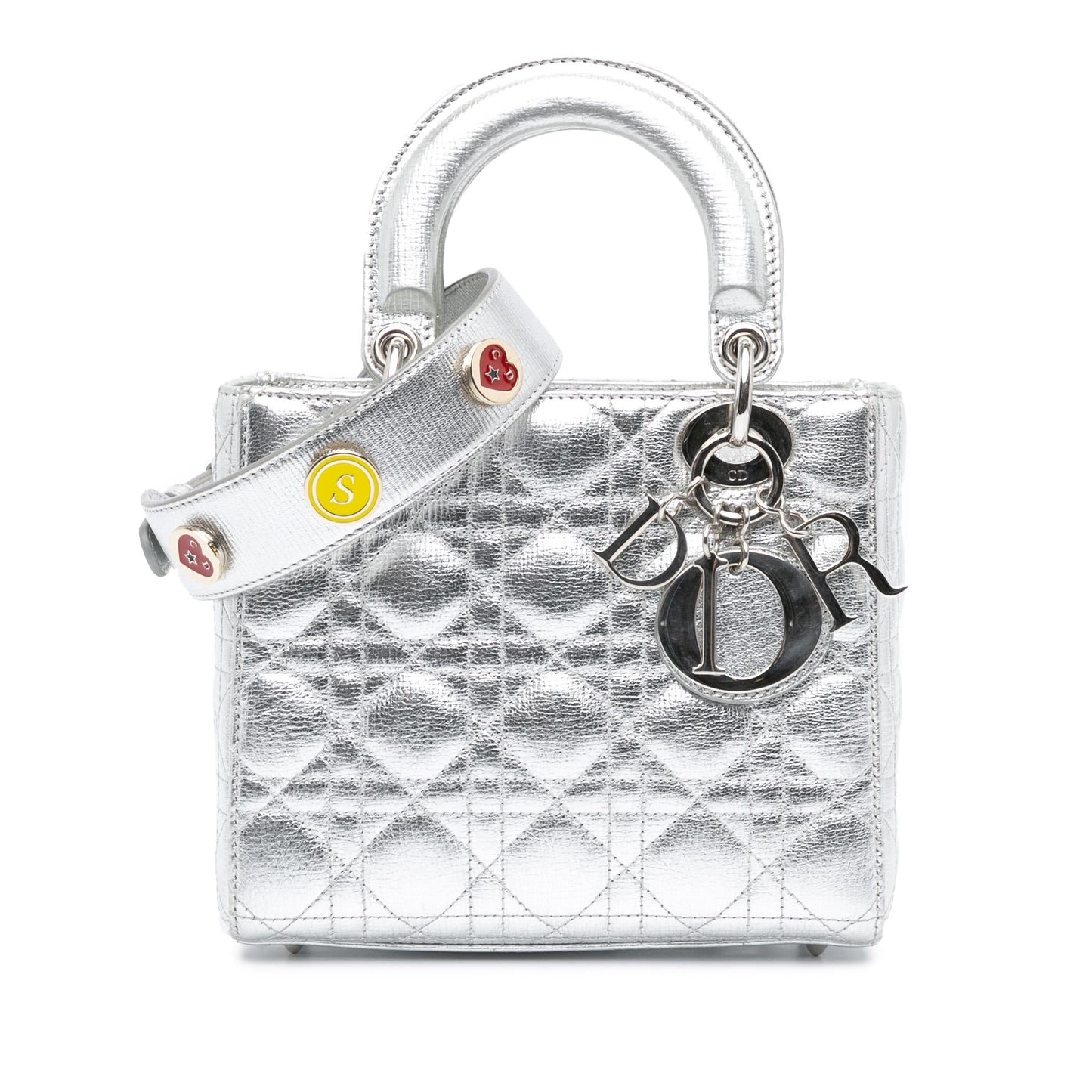 Dior Metallic Grained Calfskin Cannage My Abc Lady Satchel Small Satchel Bag Dior Shg Q7Lbcq