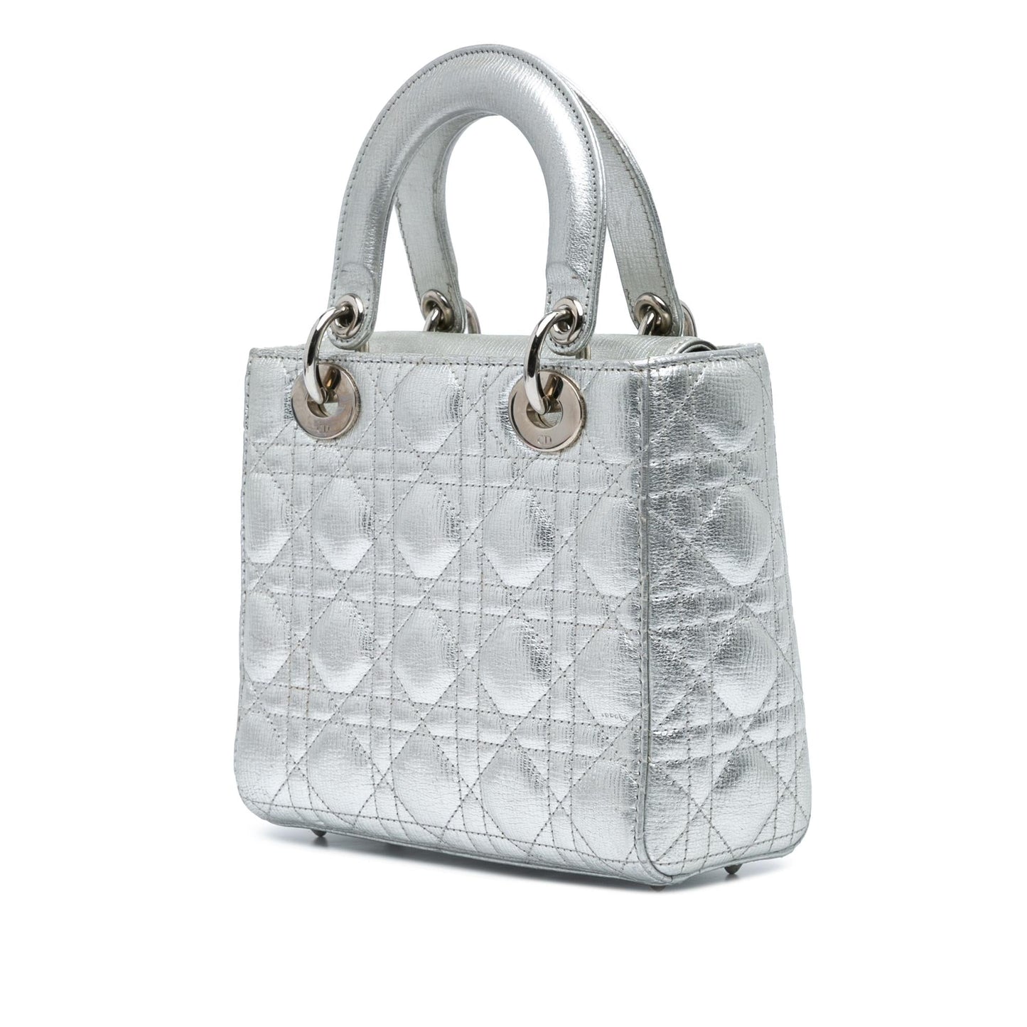 Dior Metallic Grained Calfskin Cannage My Abc Lady Satchel Small Satchel Bag Abcdior Lady Dior