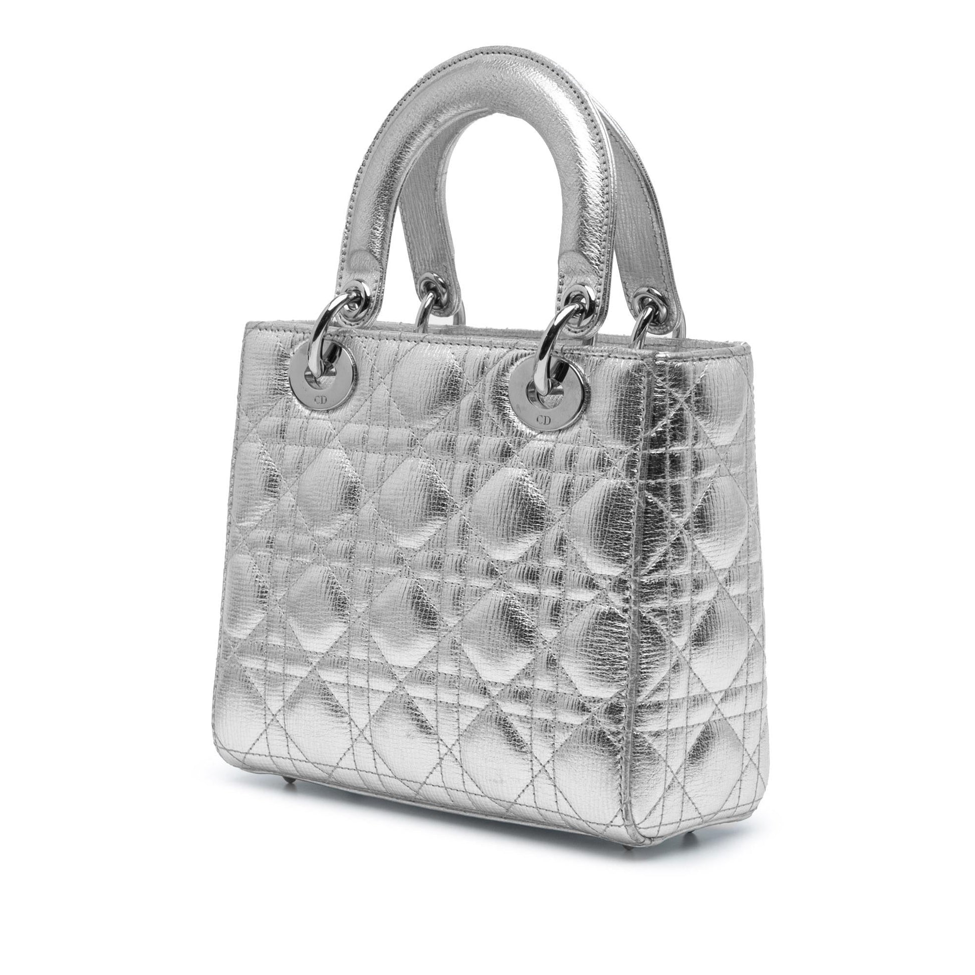 Dior Metallic Grained Calfskin Cannage My Abc Lady Satchel Small Satchel Bag Lady Dior 1