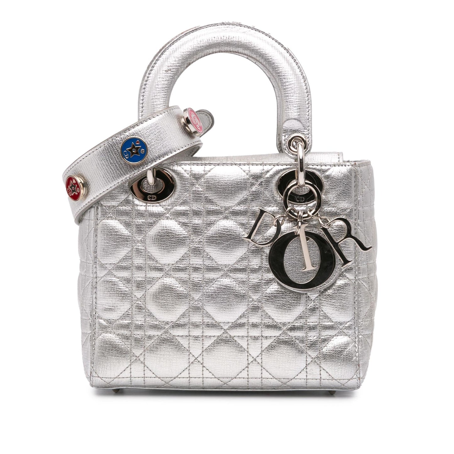 Dior Metallic Grained Calfskin Cannage My Abc Lady Satchel Small Satchel Bag Lady Dior 2