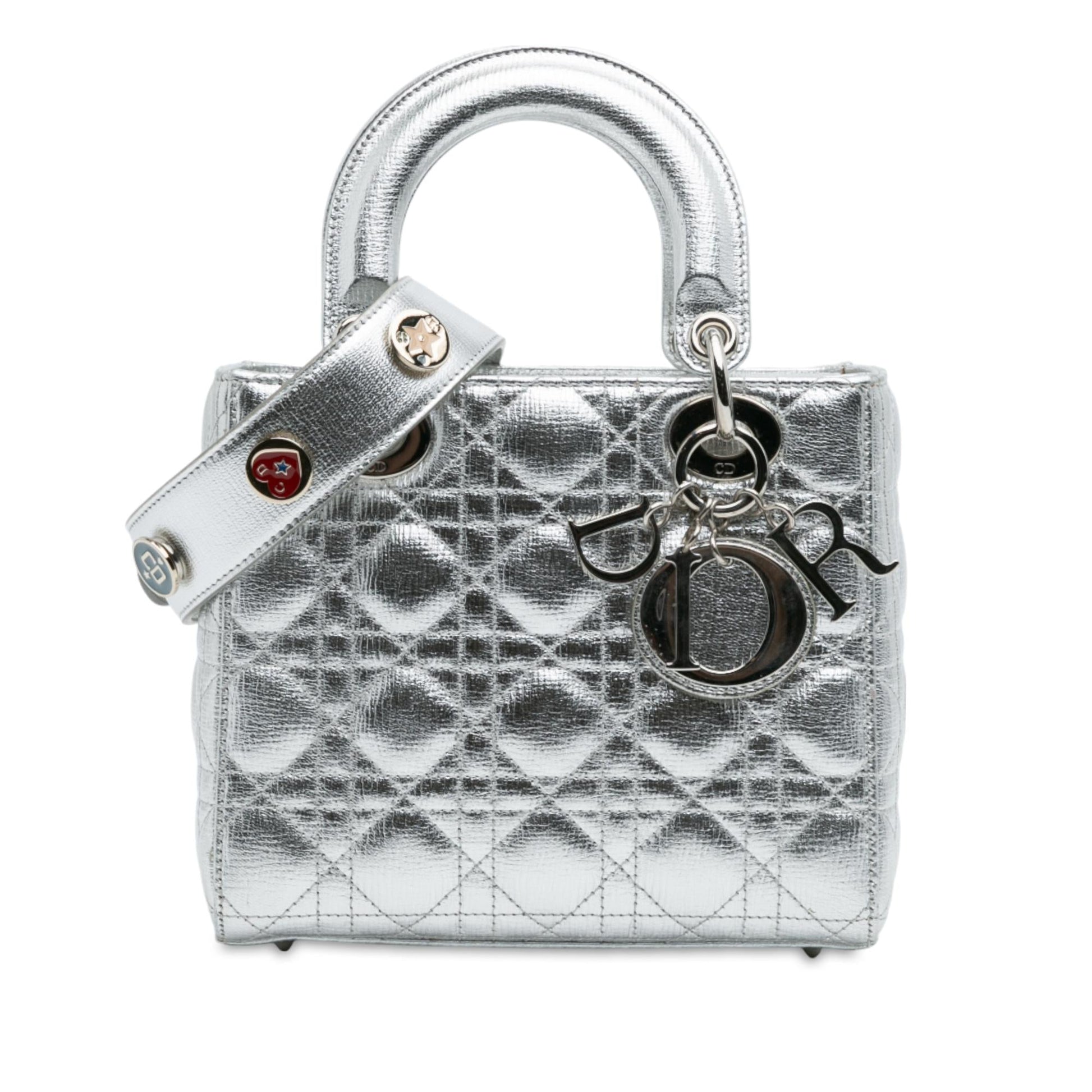Dior Metallic Grained Calfskin Cannage My Abc Lady Satchel Small Satchel Bag Lady Dior 7