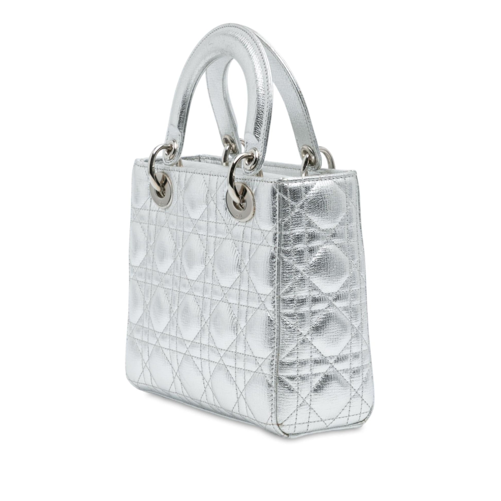 Dior Metallic Grained Calfskin Cannage My Abc Lady Satchel Small Satchel Bag Lady Dior 7