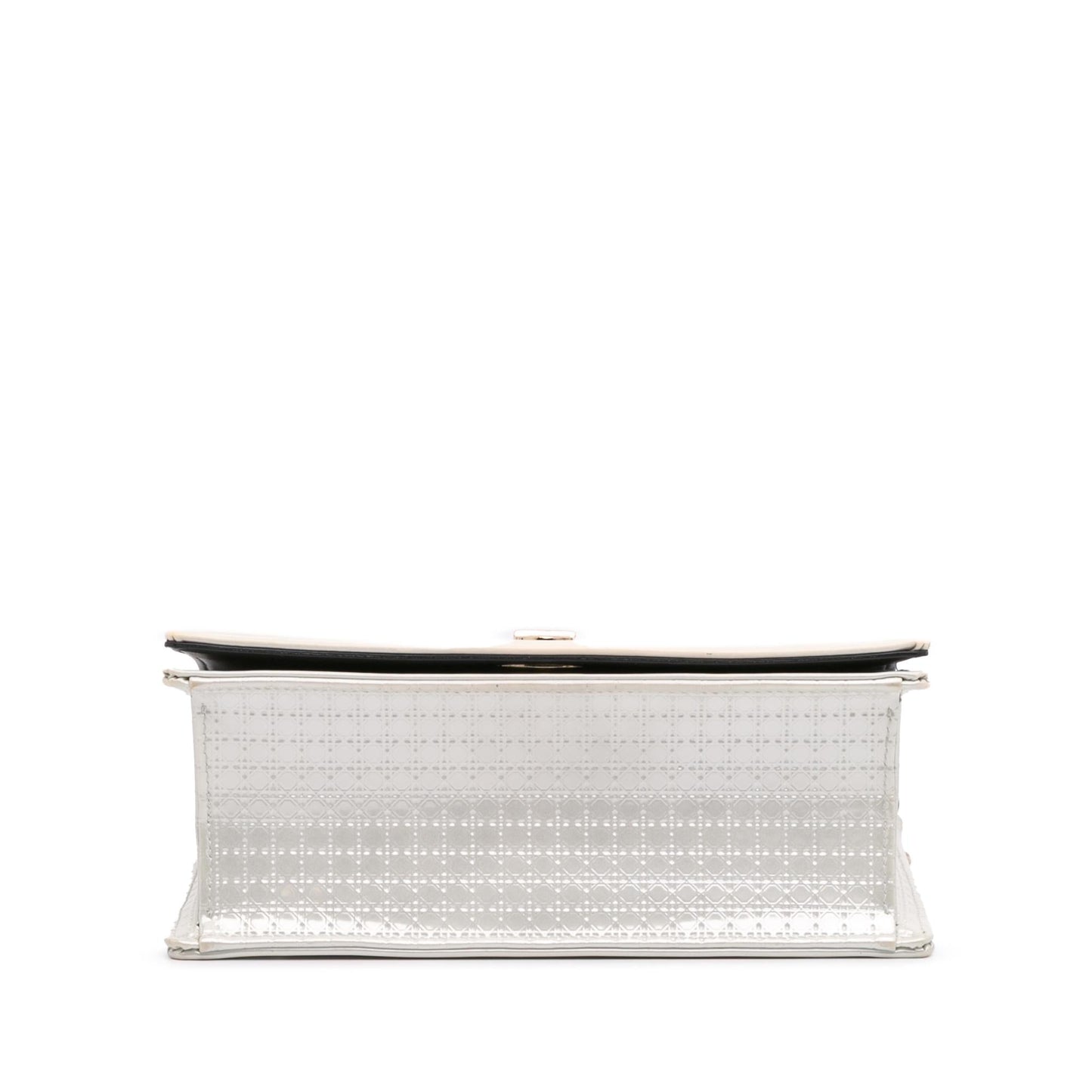 Dior Metallic Microcannage ama Crossbody Bag Patent Small Flap