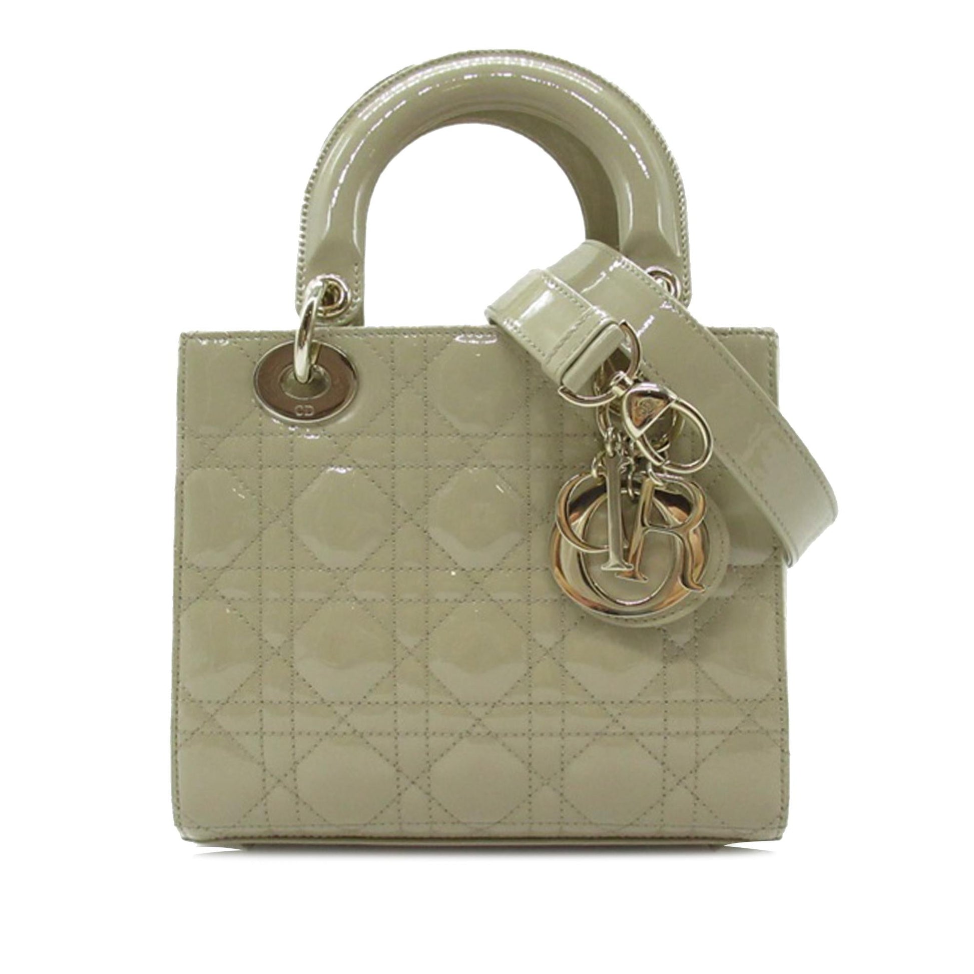 Dior Cannage Lady Shg 1Hehrx Satchel Bag Patent Small