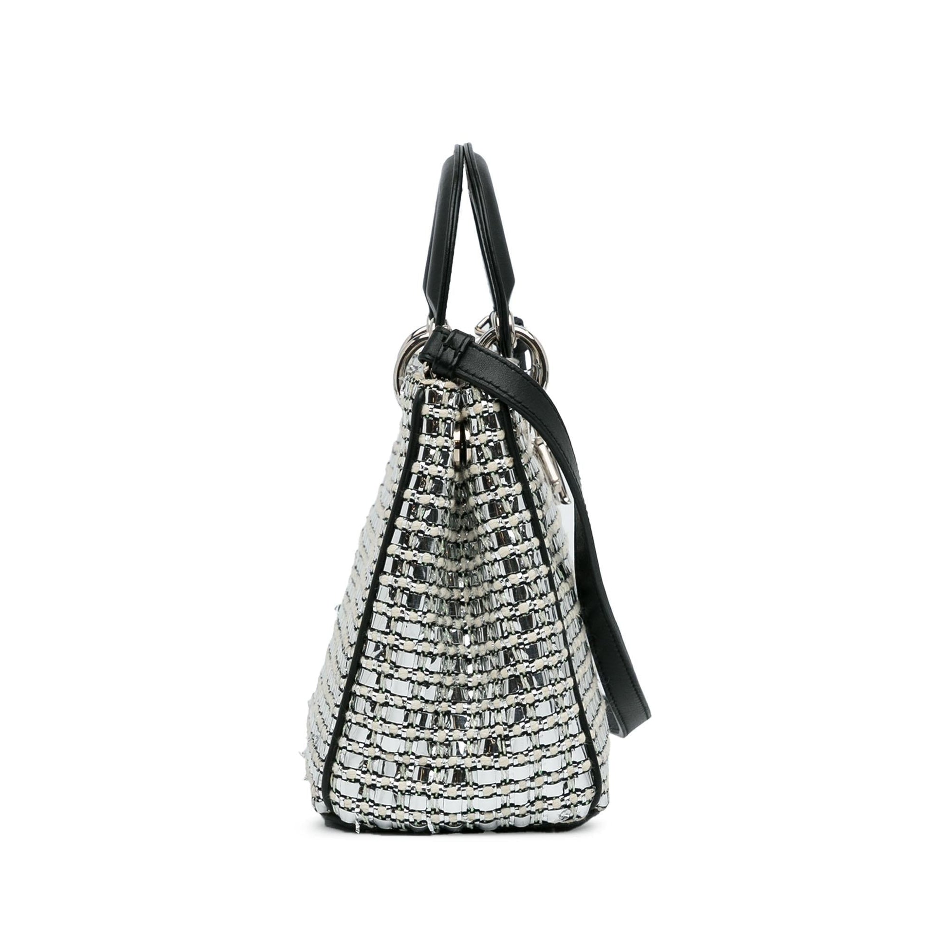 Dior Tweed Patch issimo Tote Small Tote Bag