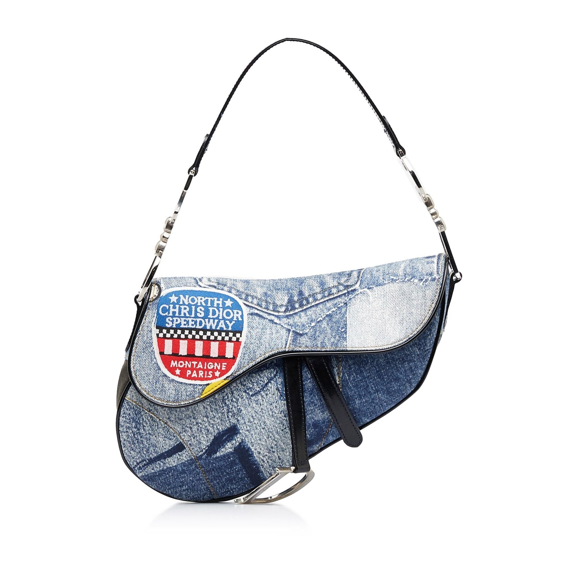 Dior Speedway Saddle Shg Zsrjl4 Handbag Denim Travel Bag