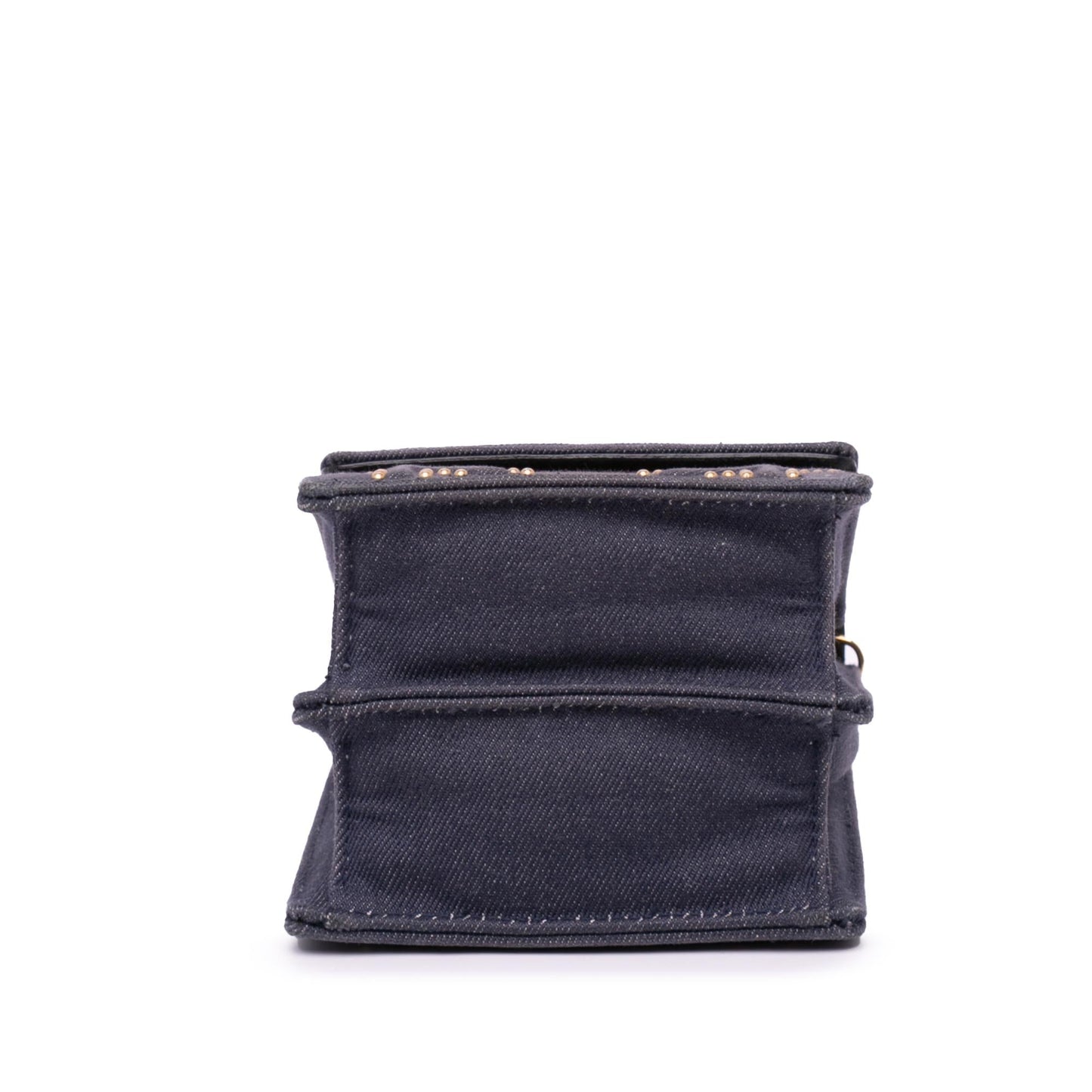 Dior Studded Vertical ama Crossbody Denim Crossbody Bag