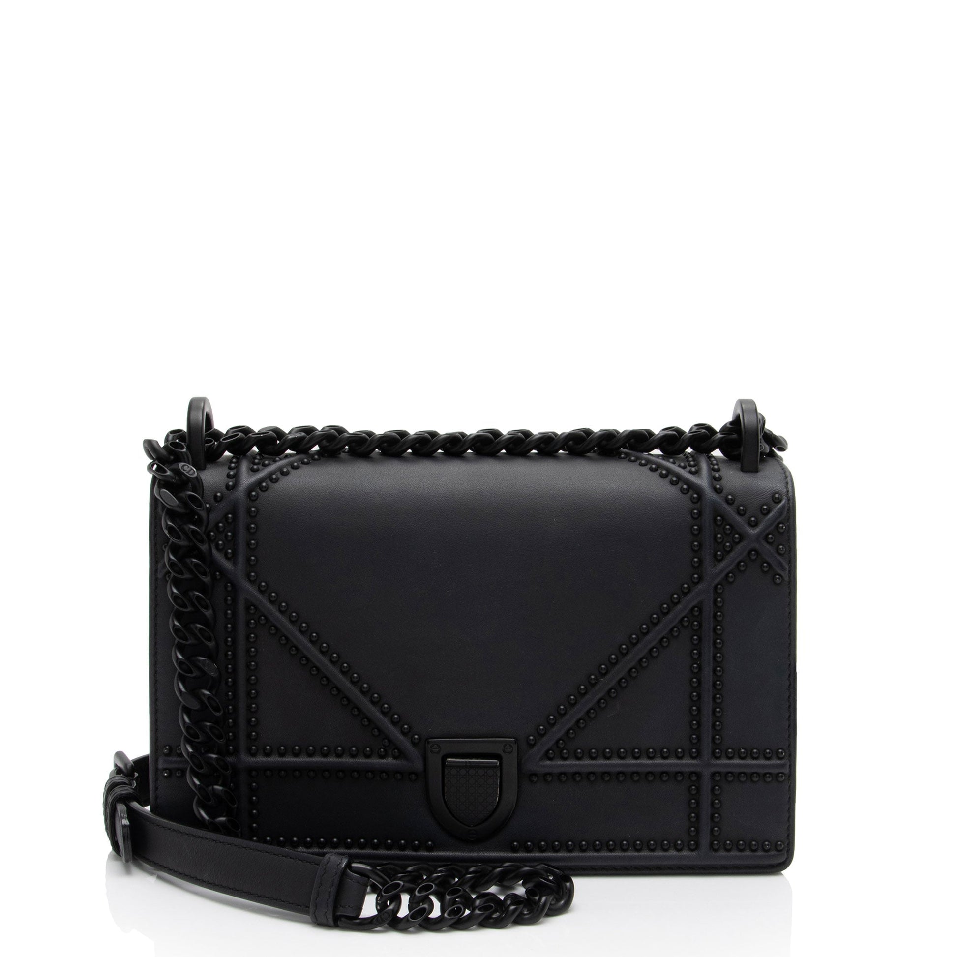 Dior Matte Calfskin Studded ama Shoulder Bag Shf Omrviq Small
