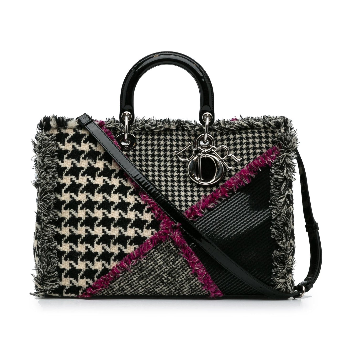 Dior Tweed issimo Houndstooth Satchel Shg Nlsaip Satchel Bag