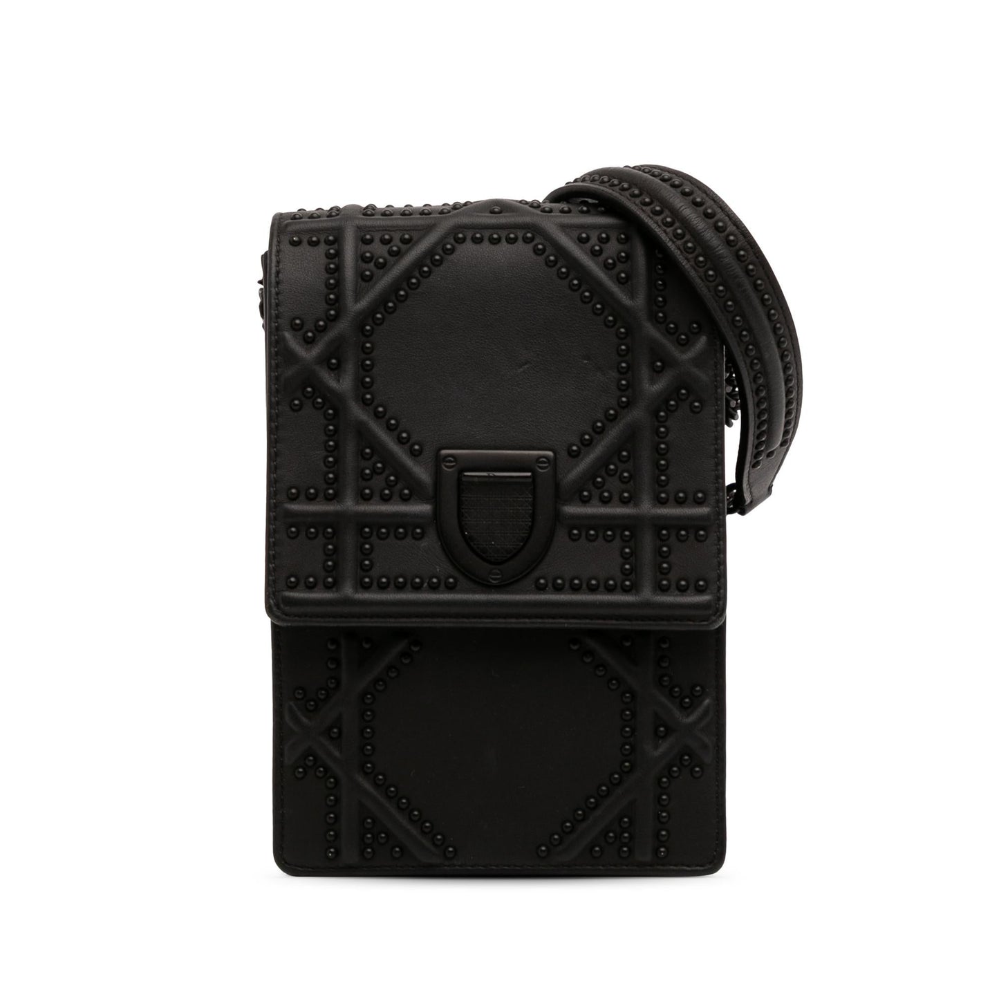 Dior Ultra Matte Calfskin Studded Vertical ama Crossbody Bag