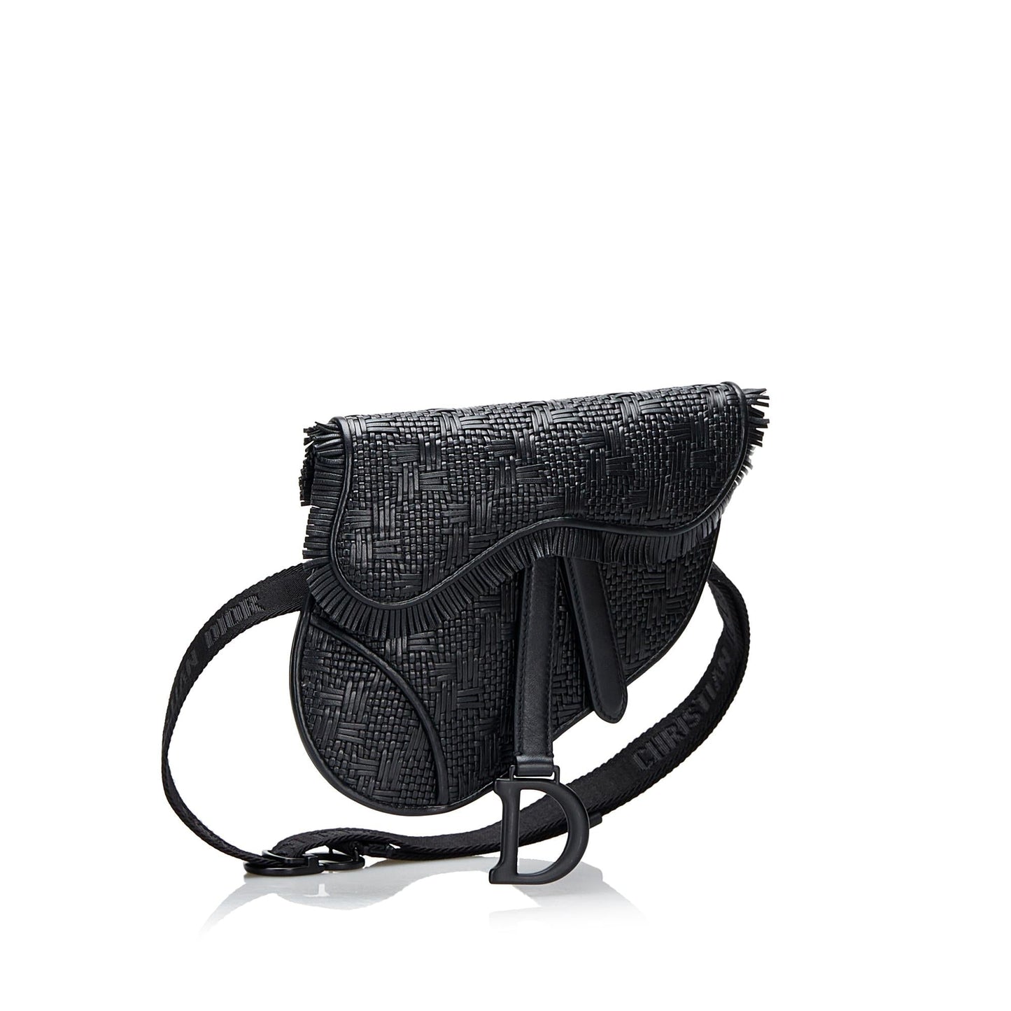 Dior Ultra Matte Saddle Handbag Woven Travel Bag