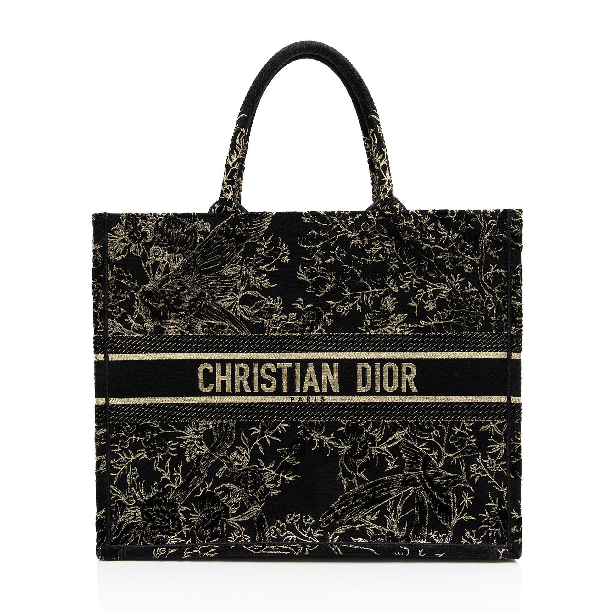 Dior Velvet Jardin Hiver Book Tote Shf 6Hqwxm Large Tote Bag